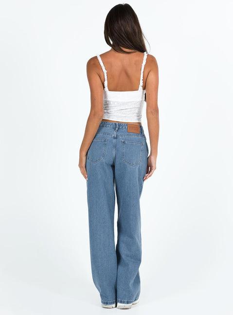 Maryanne Mid Rise Relaxed Jeans Mid Wash Denim Tall Product Image