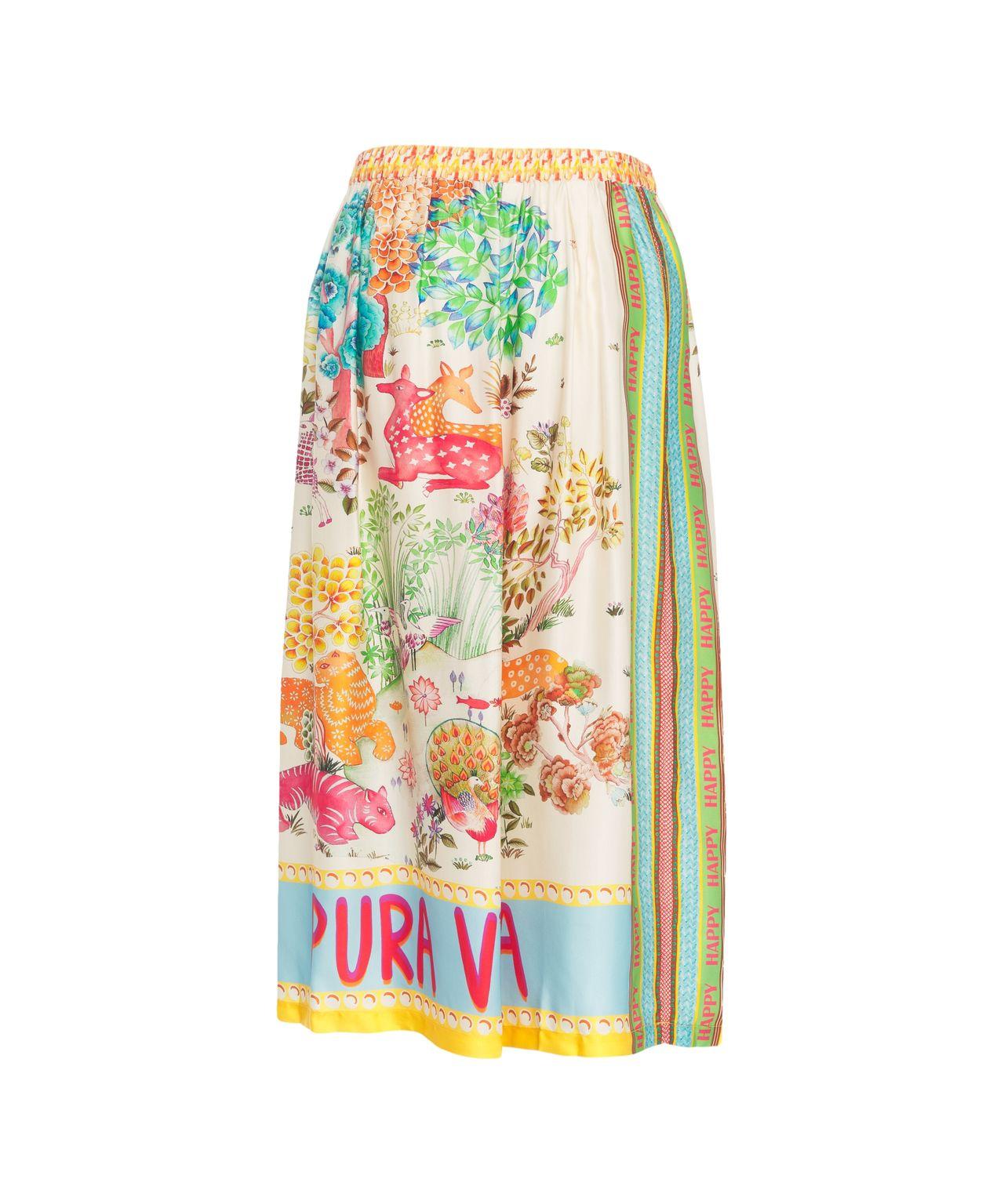 Satin skirt with print Product Image