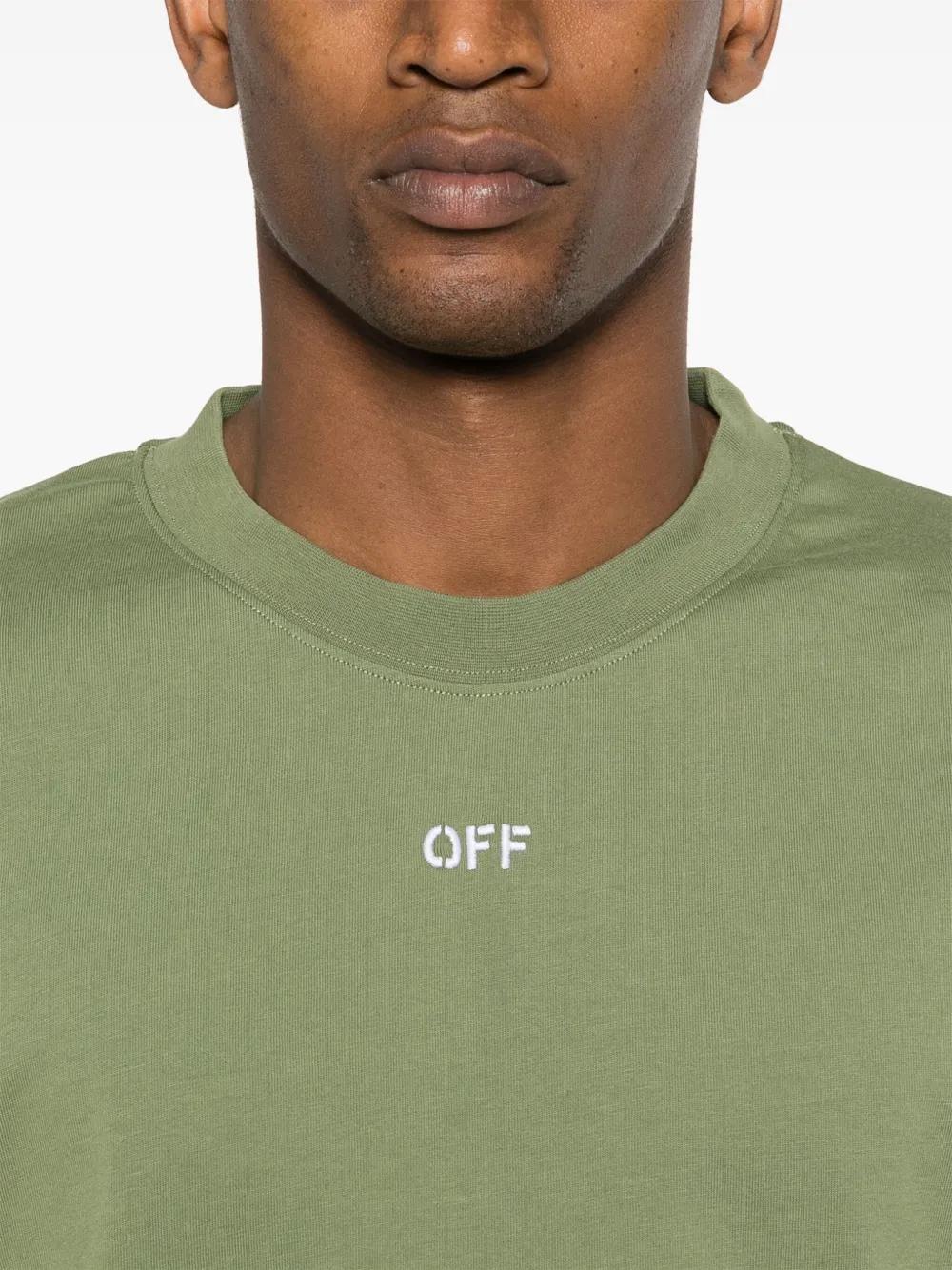 Arrows-stitching cotton T-shirt Product Image