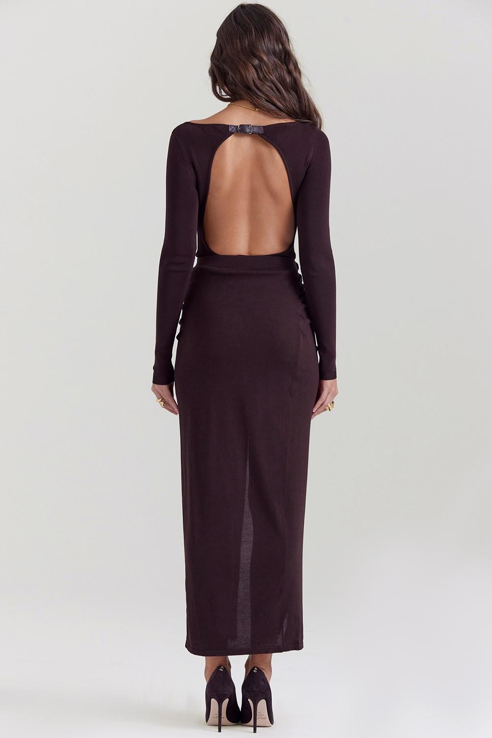 Inoe  espresso open back bodysuit - sale Product Image