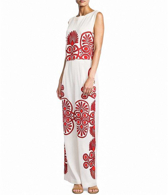 Antonio Melani Collins Printed Linen Blend Coordinating Pants Product Image