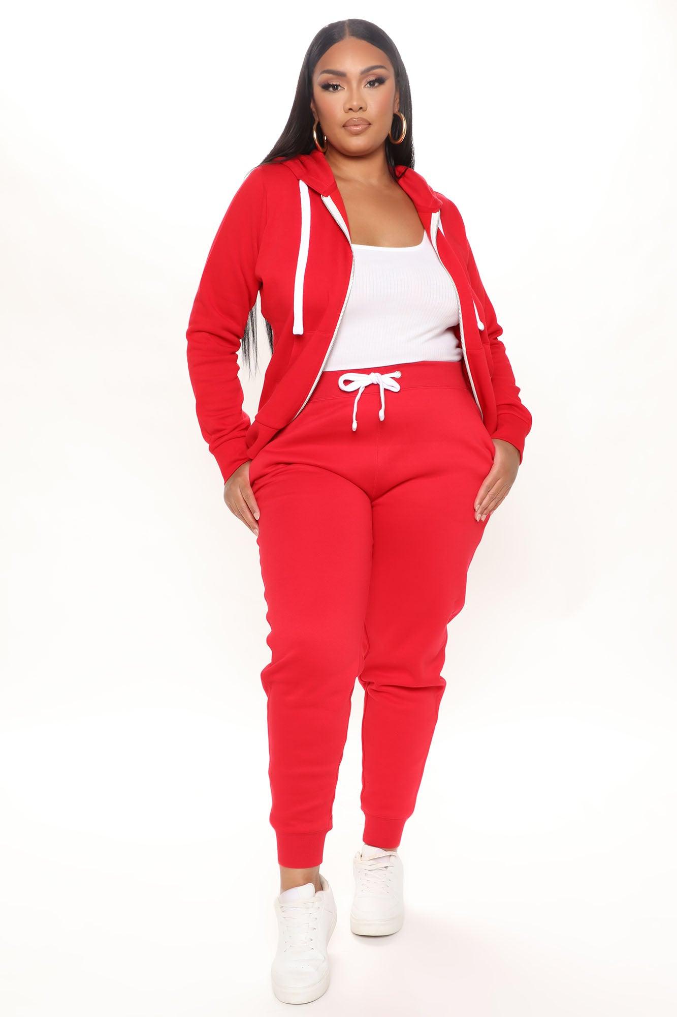 Relaxed Vibe Joggers - Red Product Image