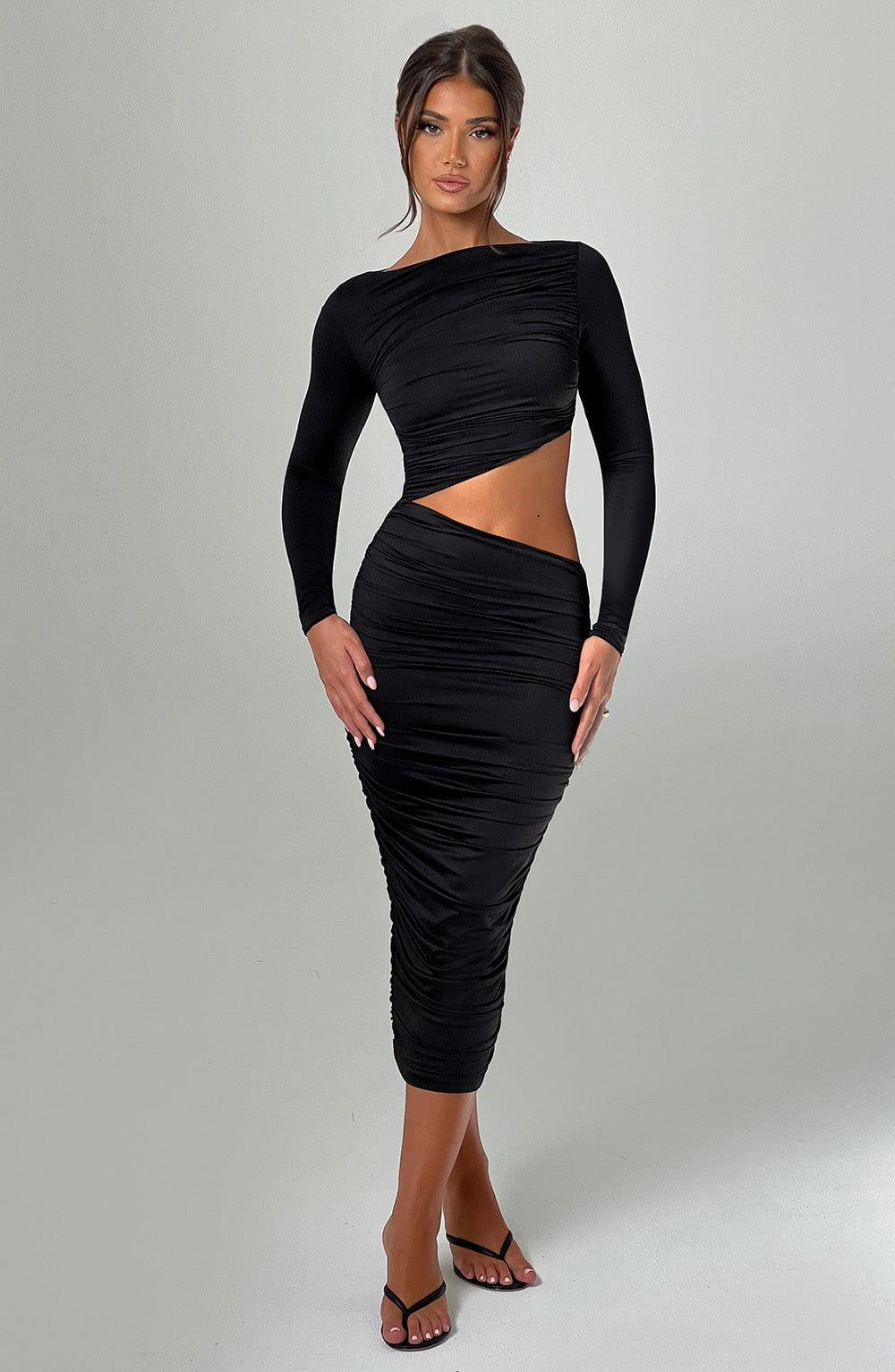 Rylee Midi Dress - Black Product Image