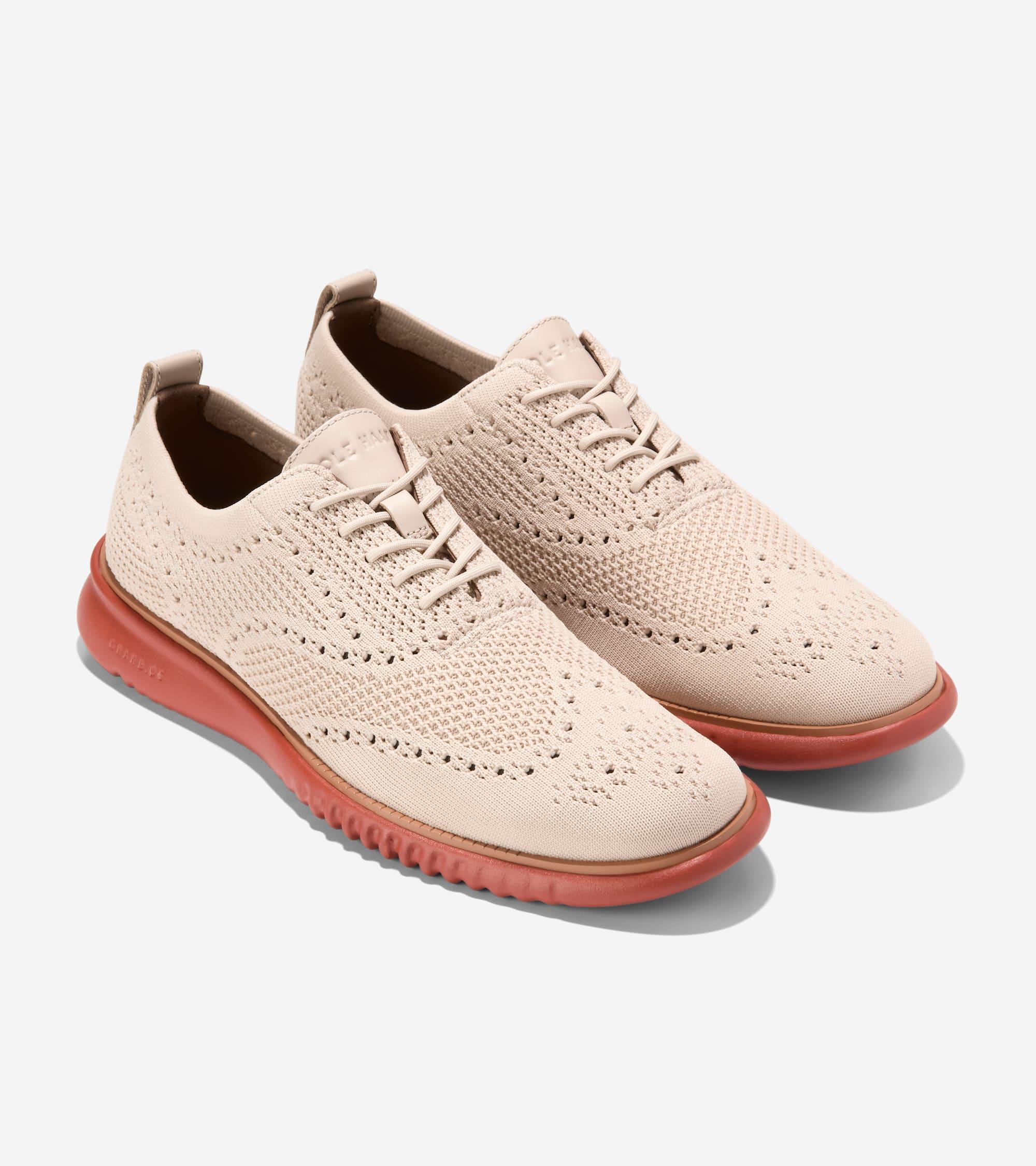Men's 2.ZERØGRAND Stitchlite™ Oxfords in Beige Or Khaki | Cole Haan Product Image