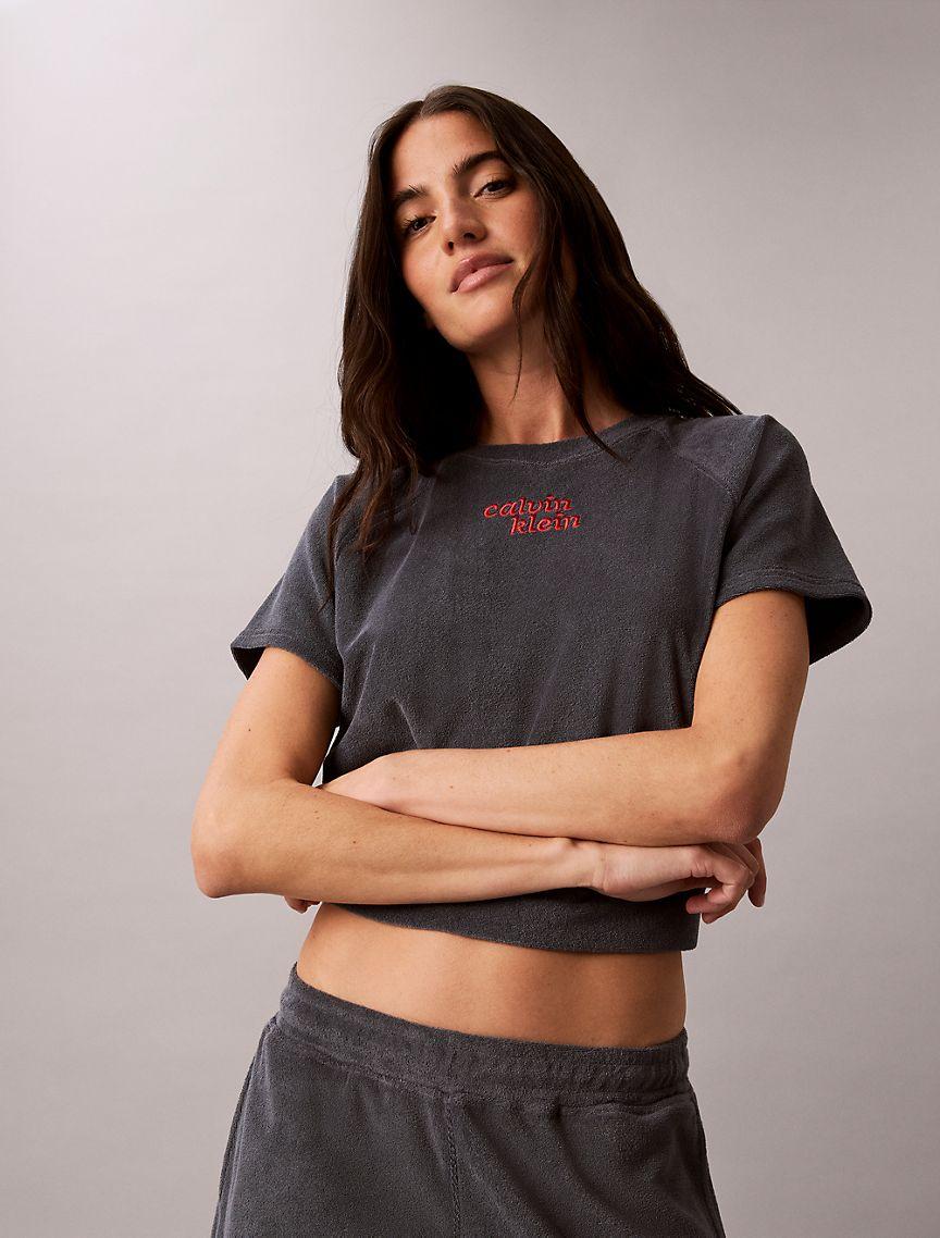 Towel Terry 1989 Logo Cropped Sweatshirt Product Image