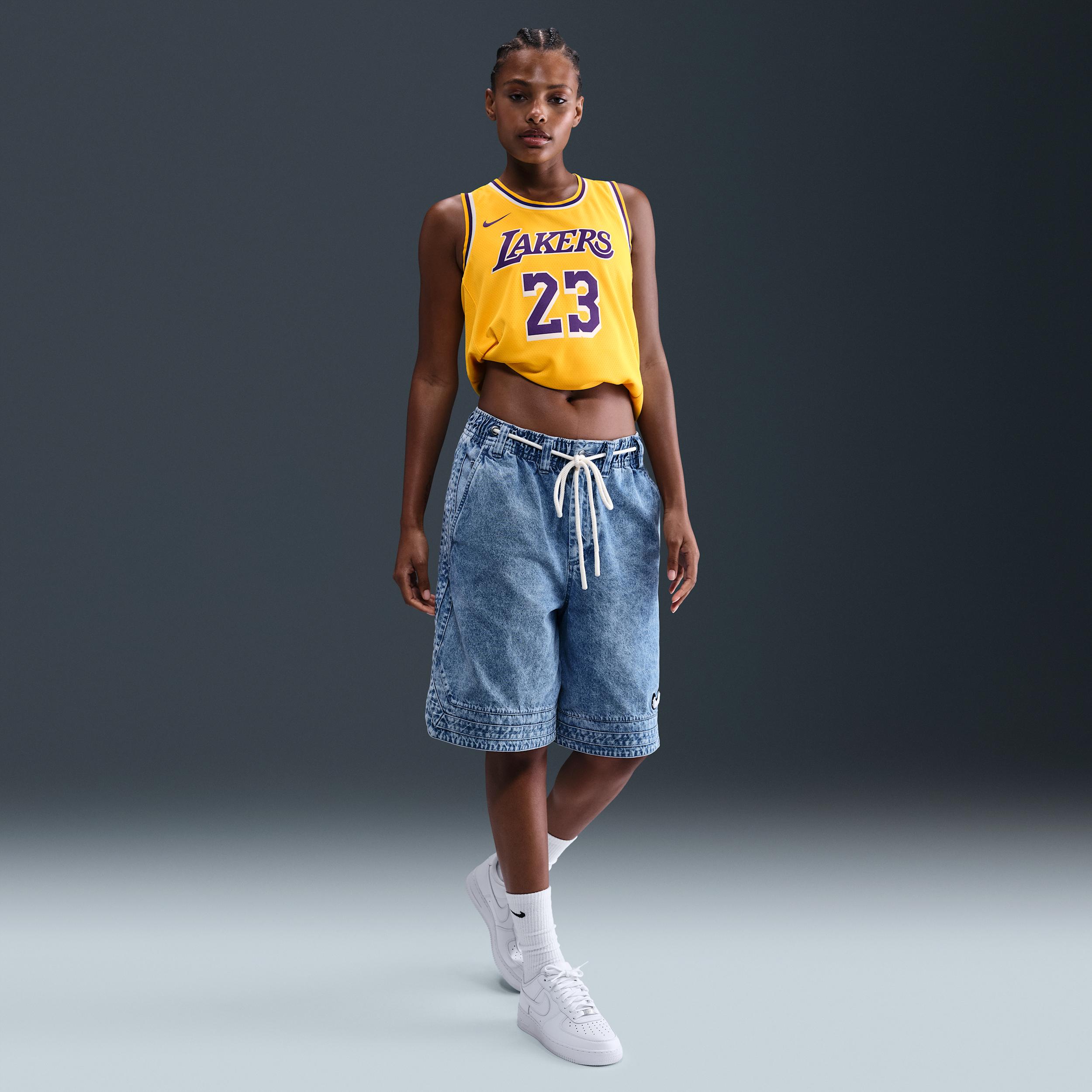 Los Angeles Lakers Icon Edition Nike Mens Dri-FIT NBA Swingman Jersey | DN2009-733 Product Image