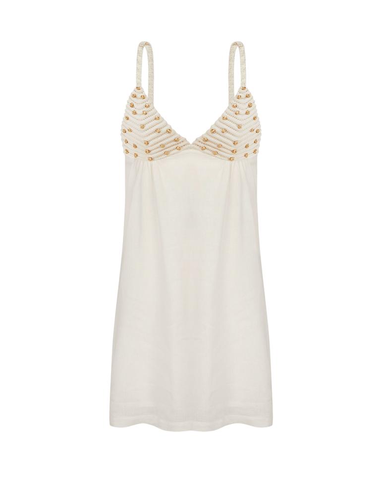 Ivy Short Dress - Off White Product Image