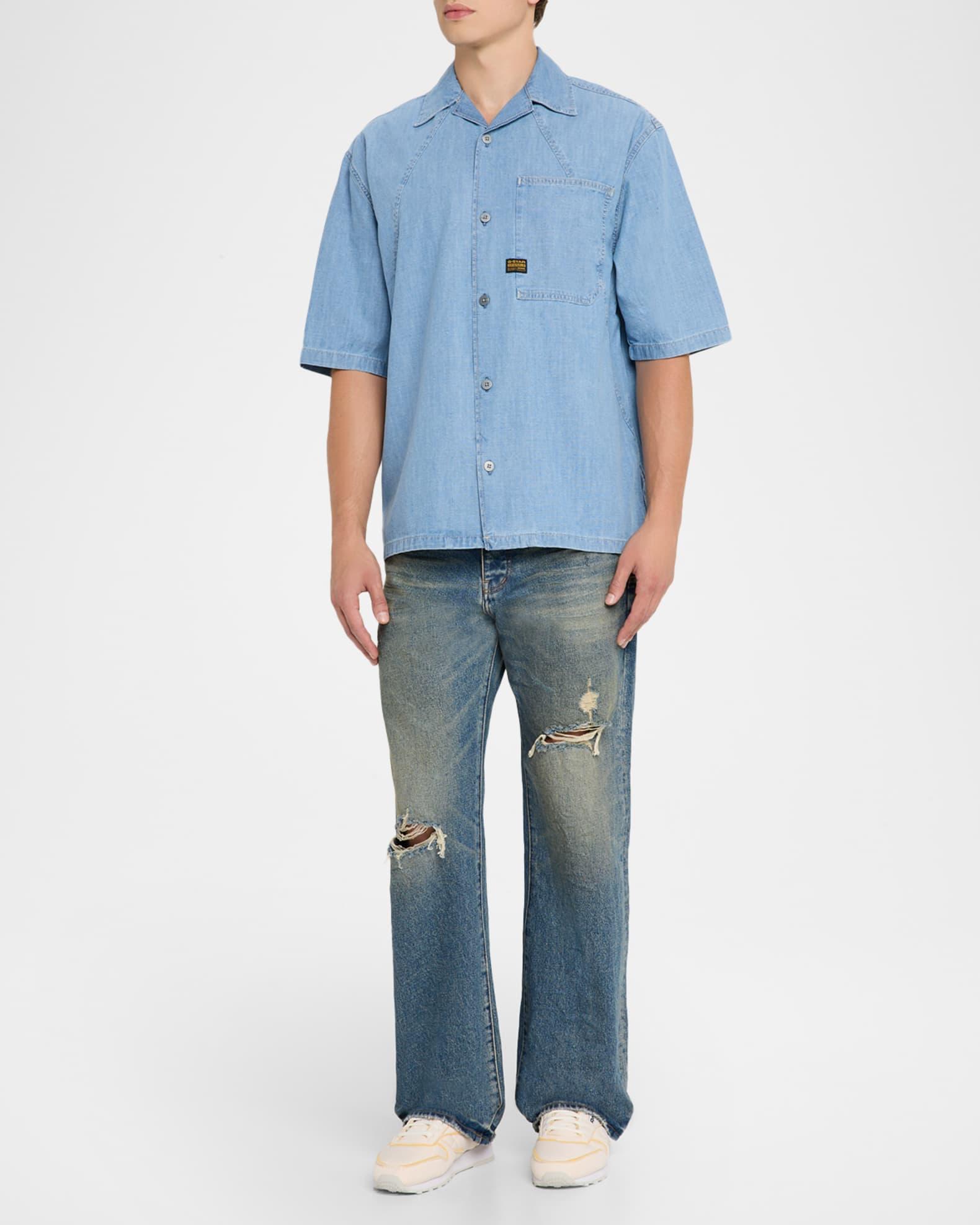 Men's Relaxed Chambray Camp Shirt Product Image