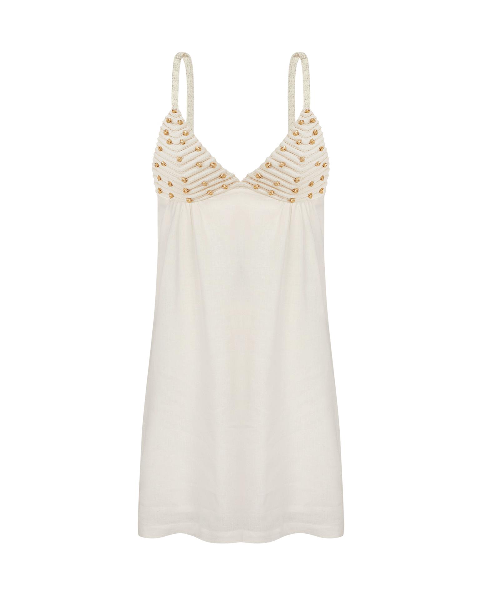 Ivy Short Dress - Off White Product Image