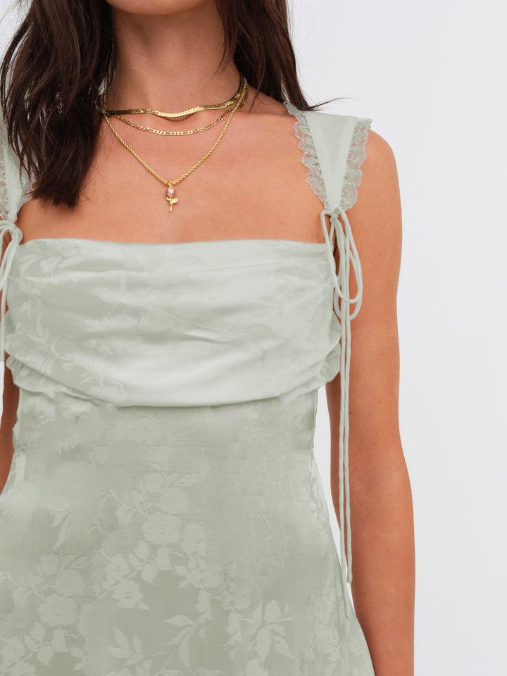 Holland Mini Dress — Green Product Image