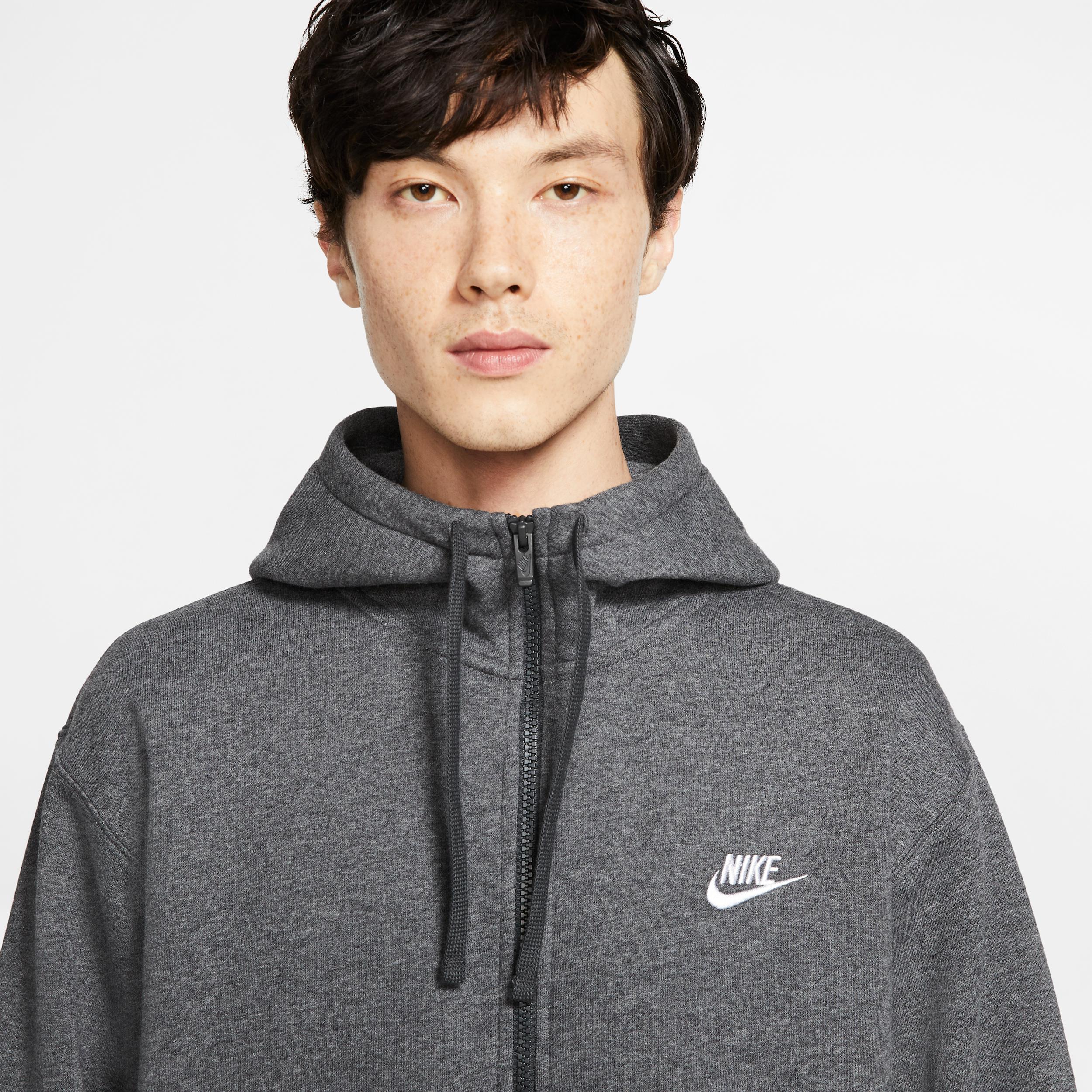 Mens Nike Sportswear Club Fleece Full-Zip Hoodie | BV2645-071 Product Image