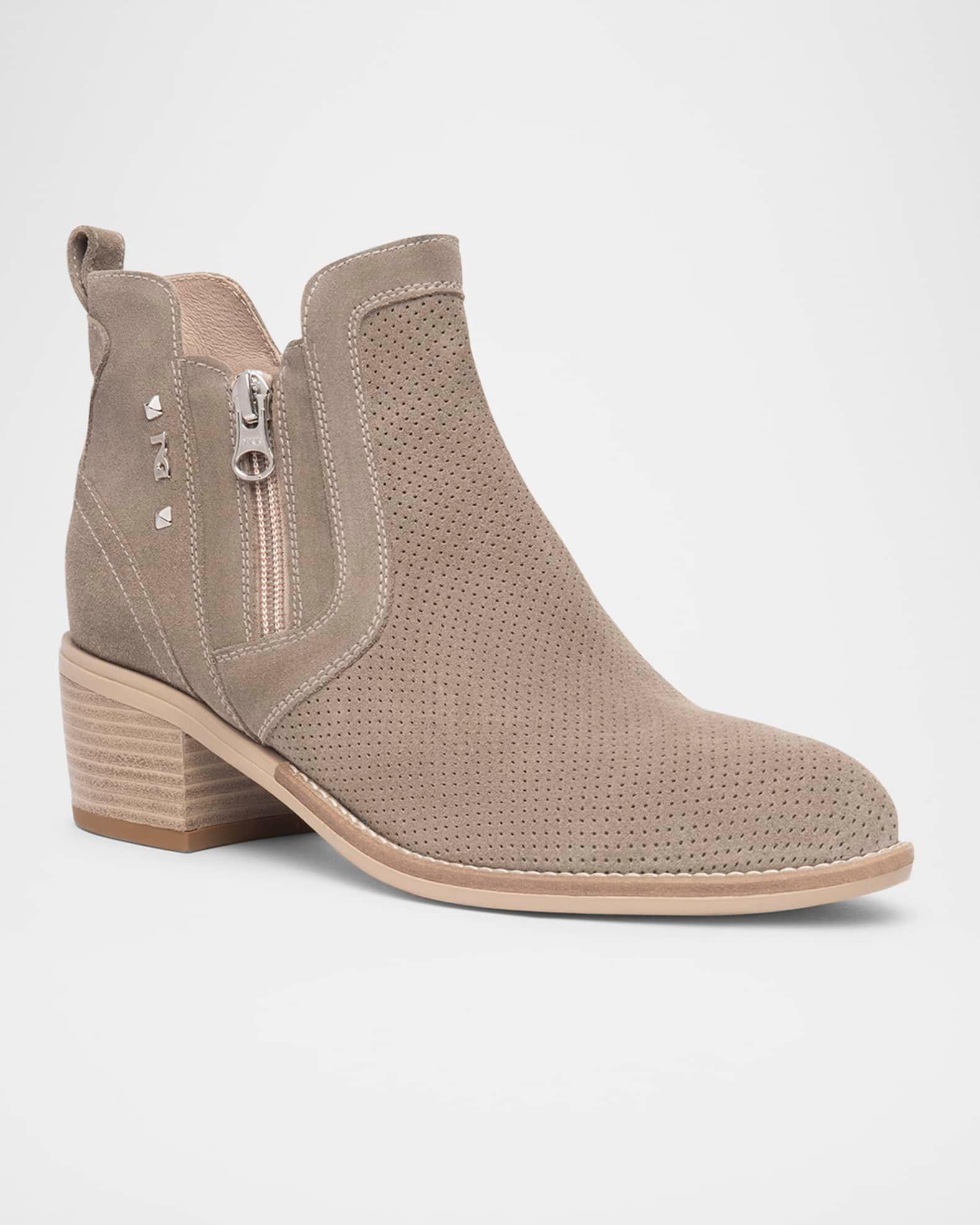 Suede Western Ankle Booties Product Image