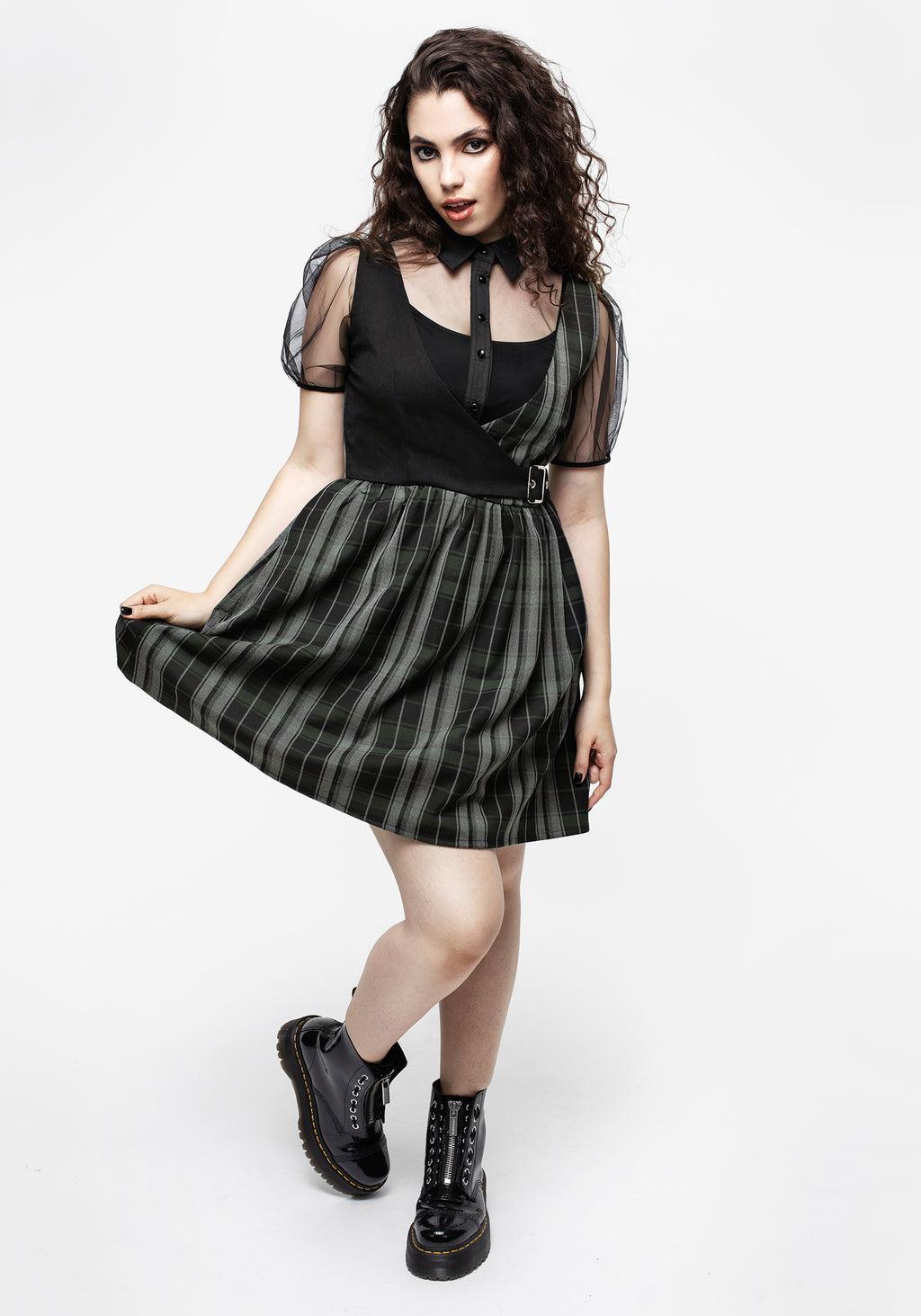 Checkmate Wrap Suspender Mini Dress Product Image