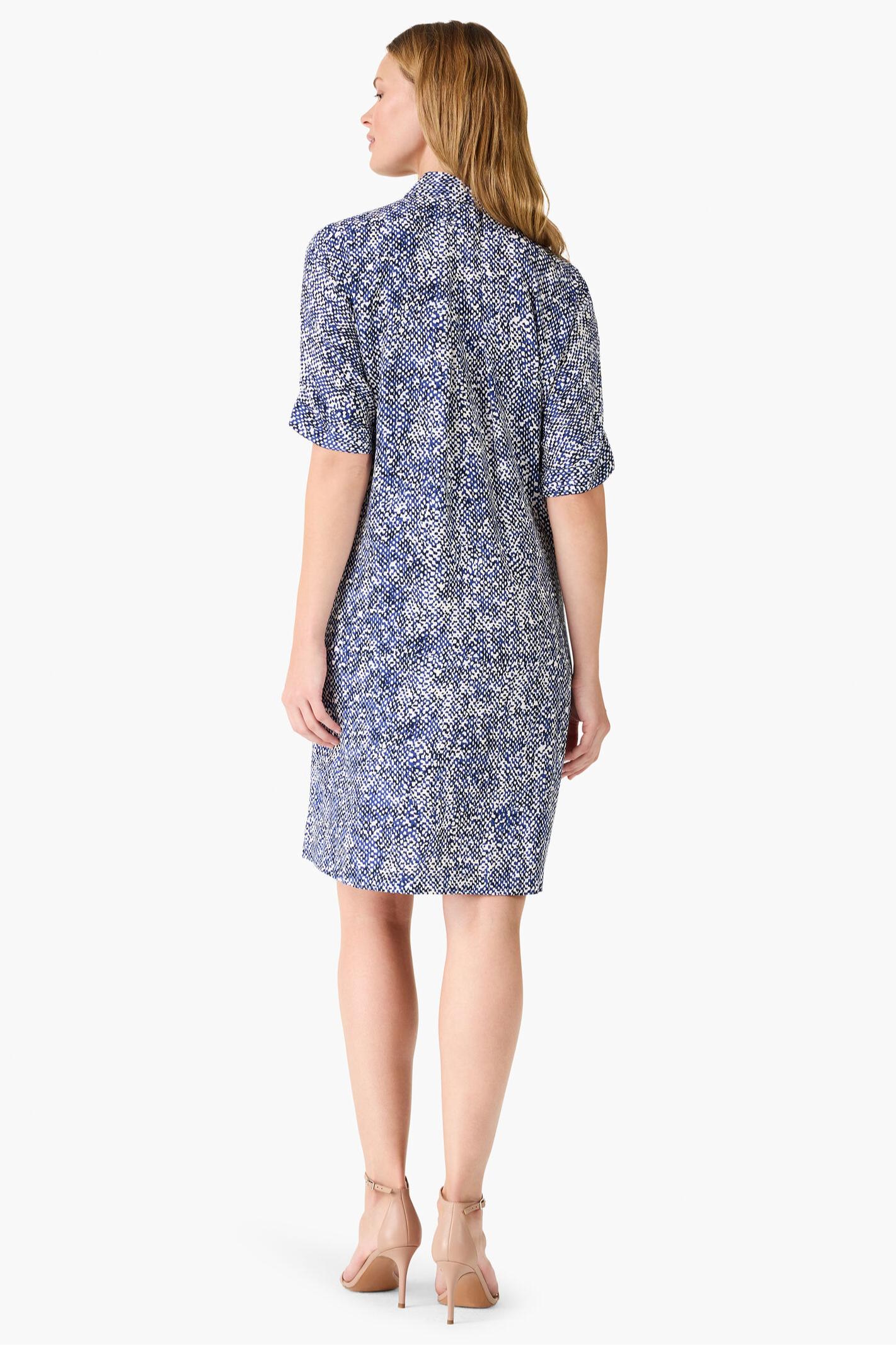 Dashing Dot Devon Dress- Indigo Multi Product Image