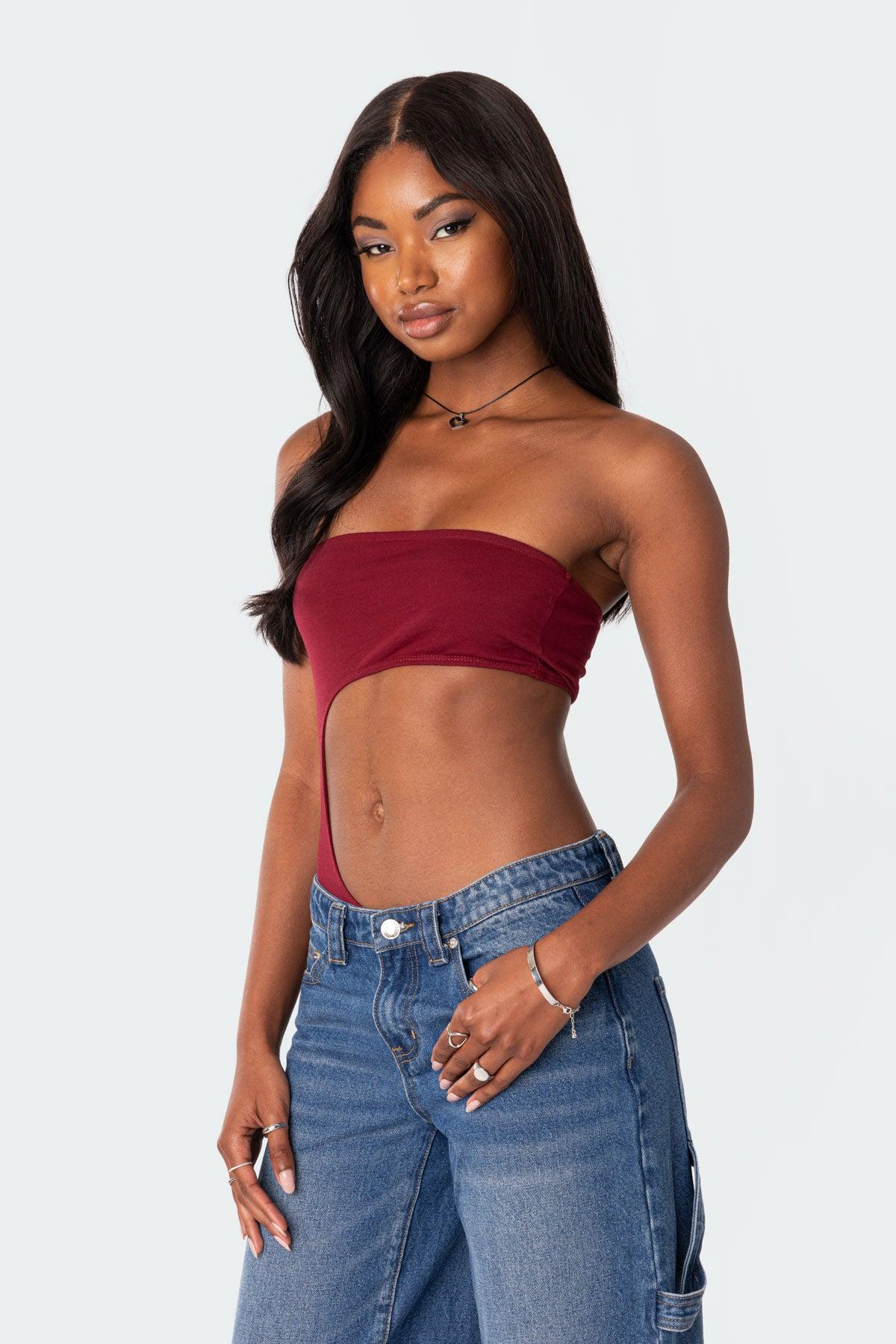 Indy Asymmetric Cut Out Bodysuit Product Image