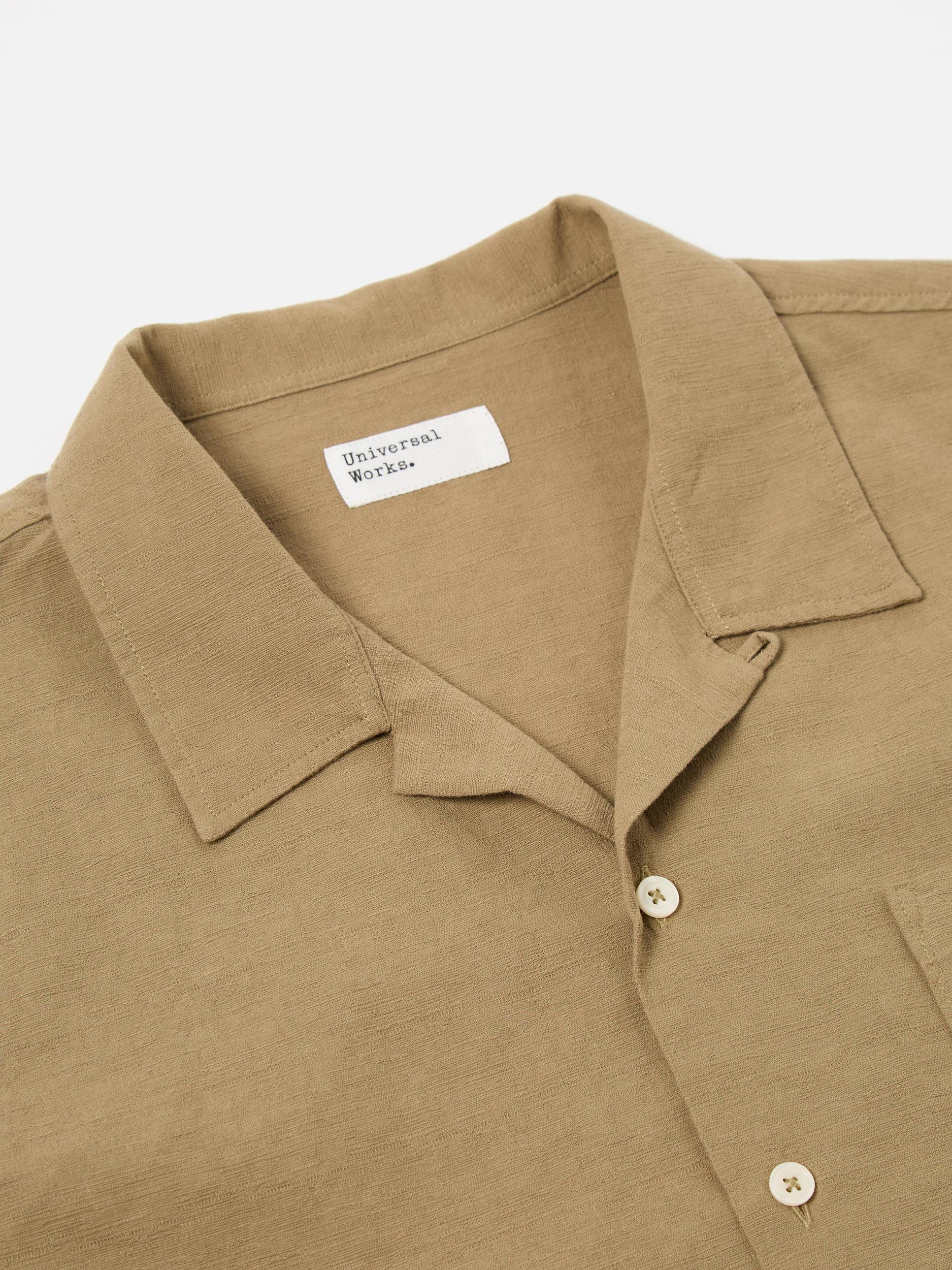 Universal Works Road Shirt in Olive Kamura Cotton Product Image