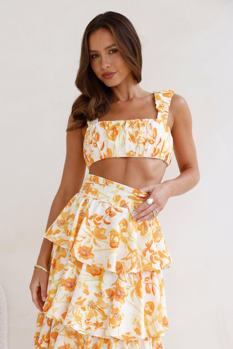 Event Of The Season Crop Top Orange Product Image