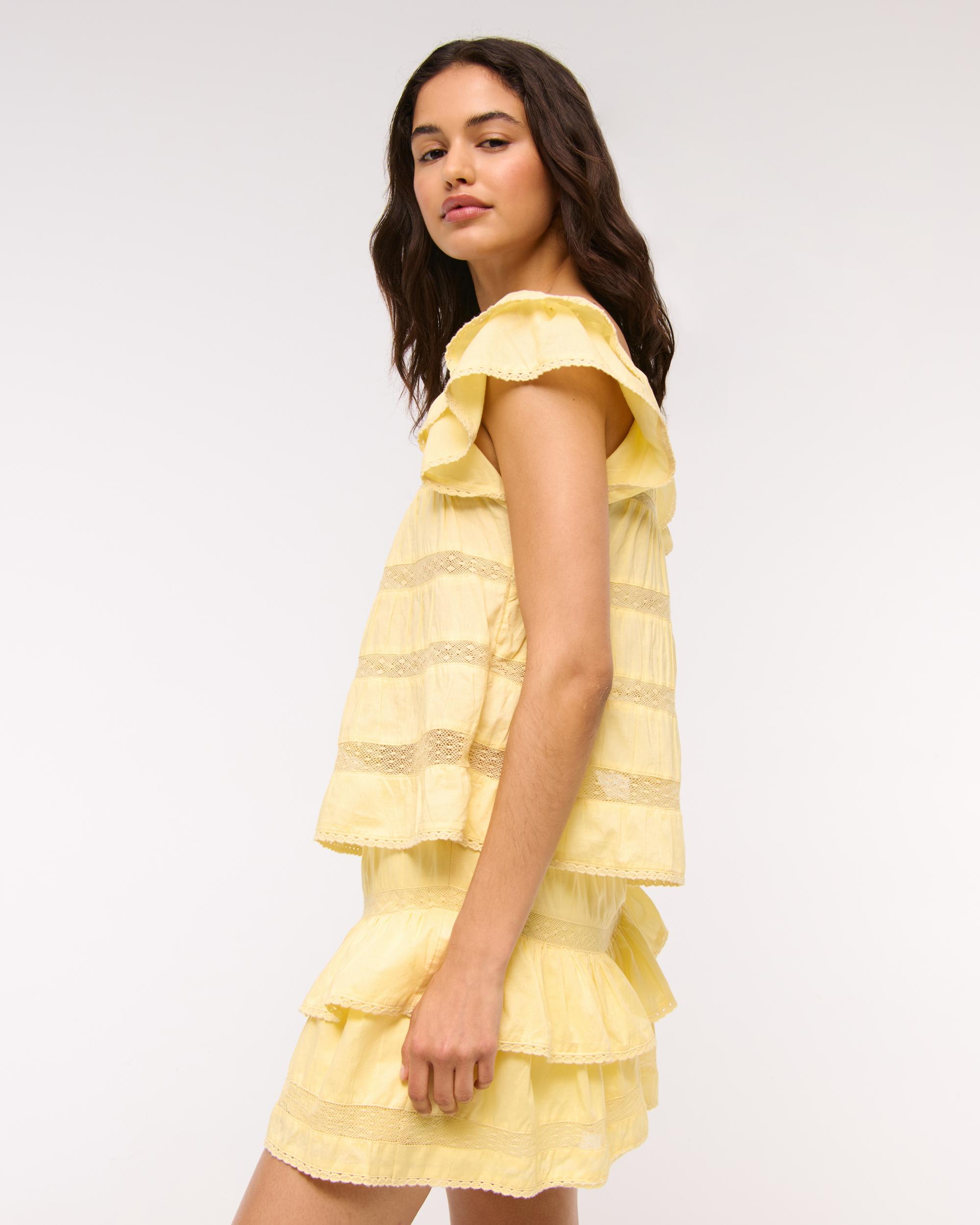 High Rise Drop-Waist Flirty Mini Skort Product Image