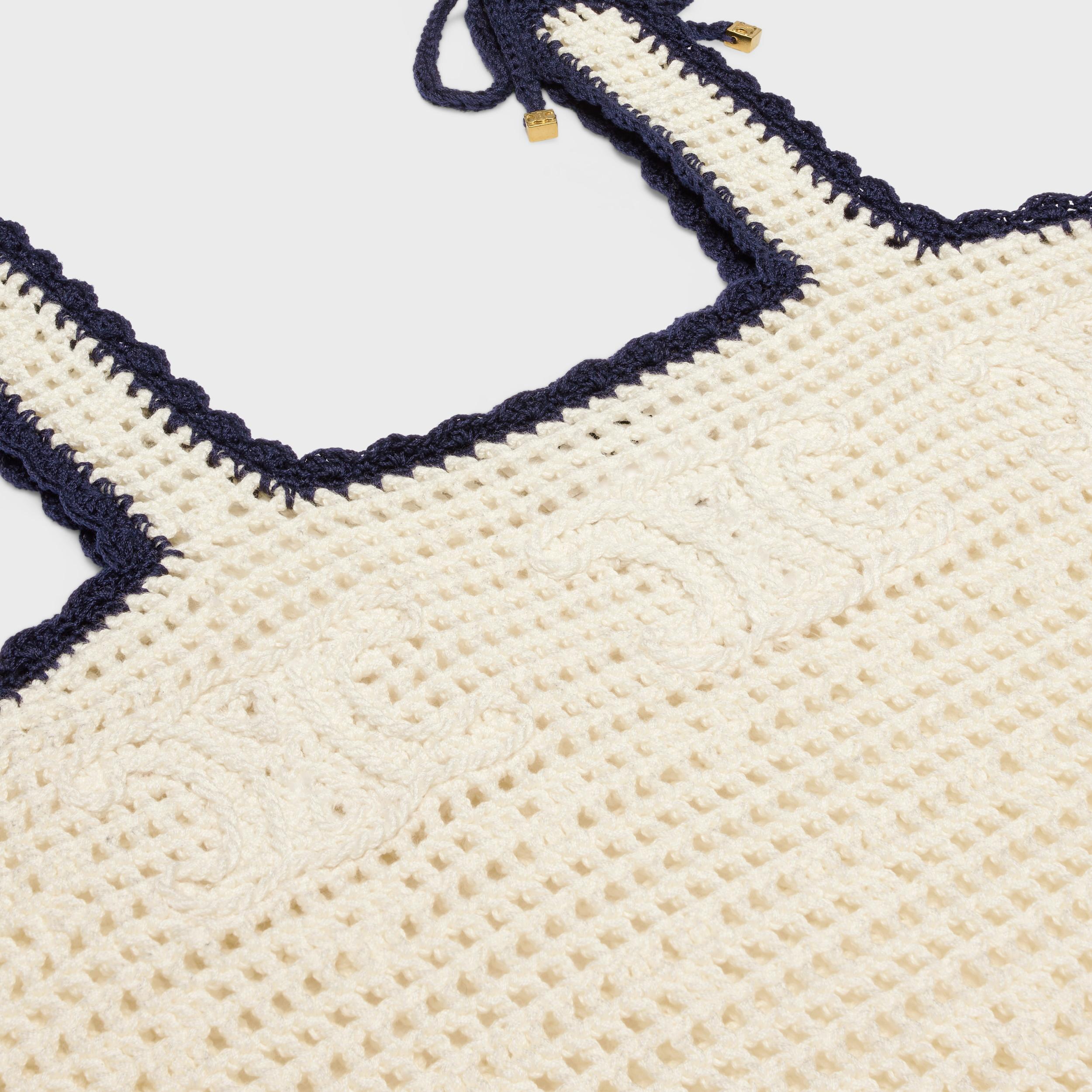 triomphe crop top in crochetted cotton Product Image