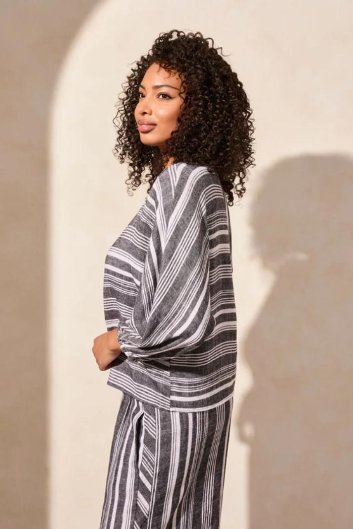 Black Linen Top Product Image