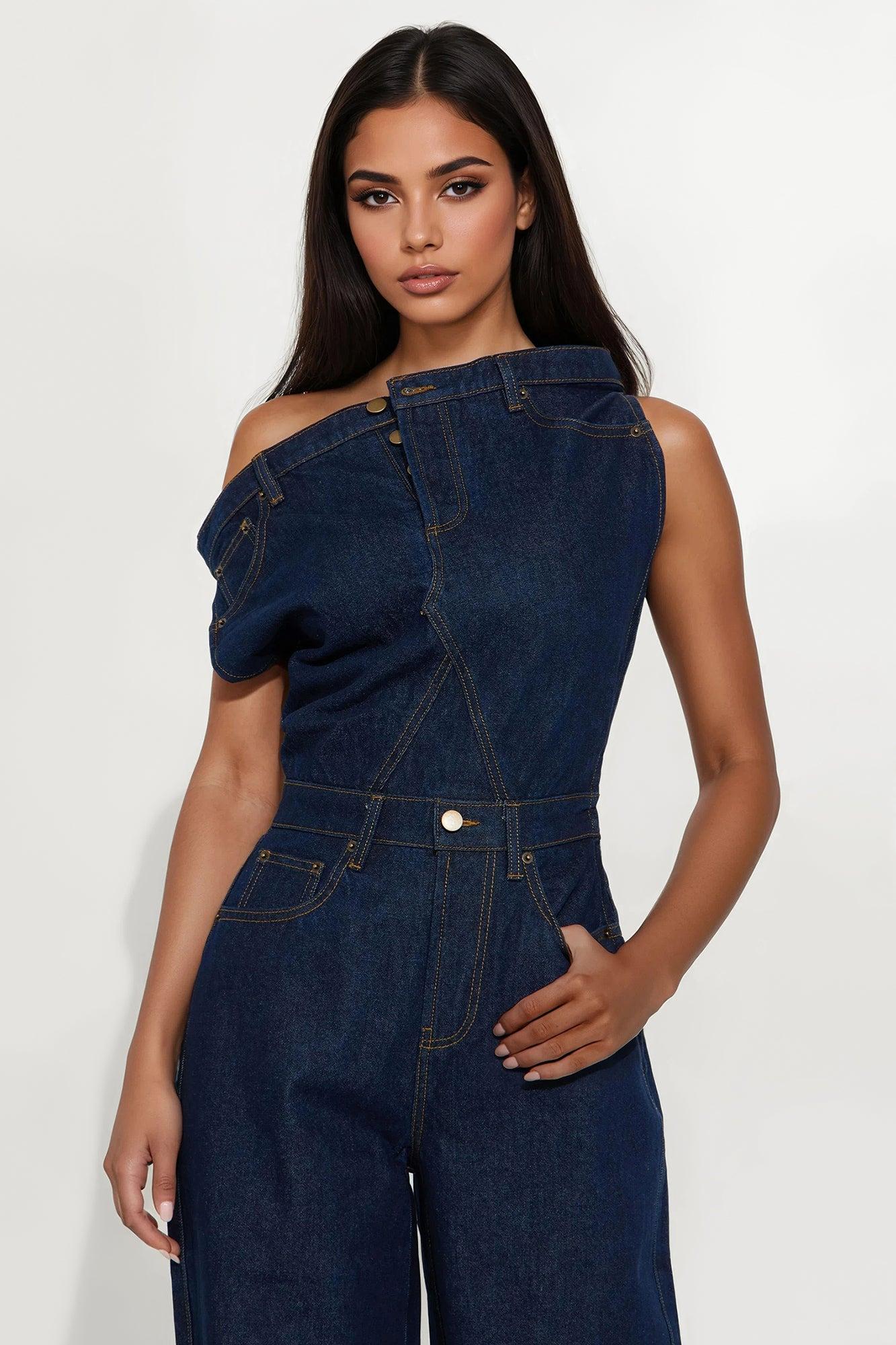 Dakota Denim Jumpsuit - Indigo Female Product Image