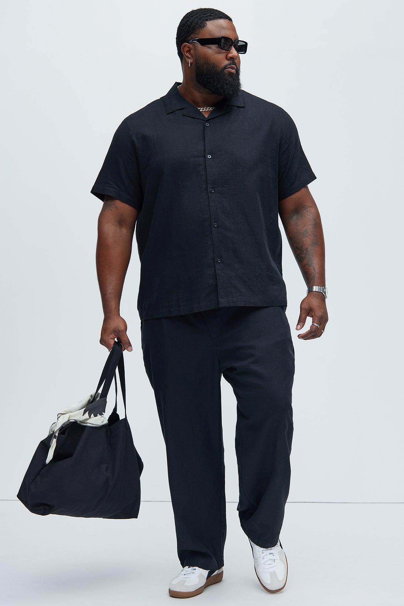 Bahamas Linen Shirt - Black Product Image