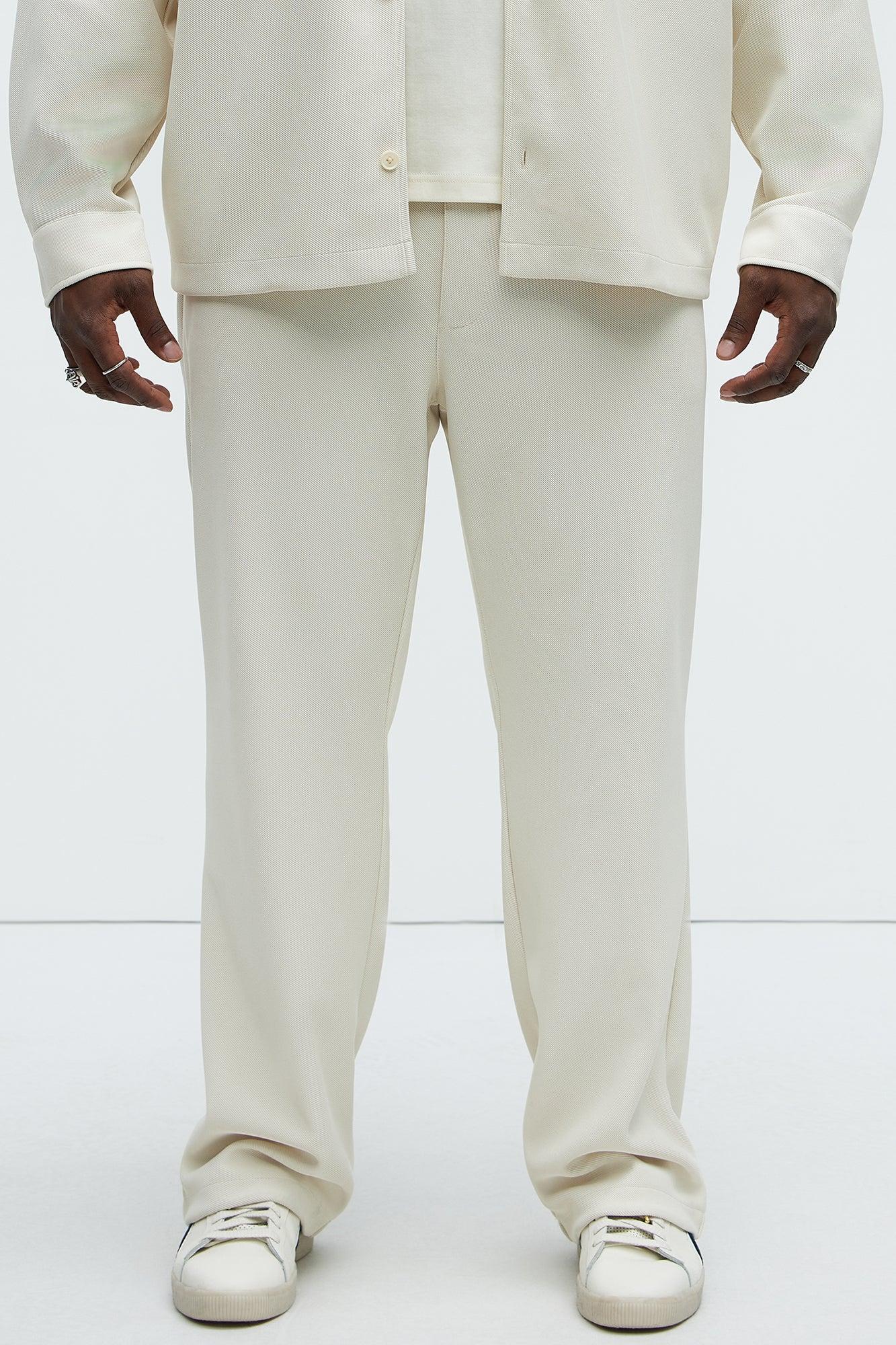 Turner Straight Trousers - Cream Product Image