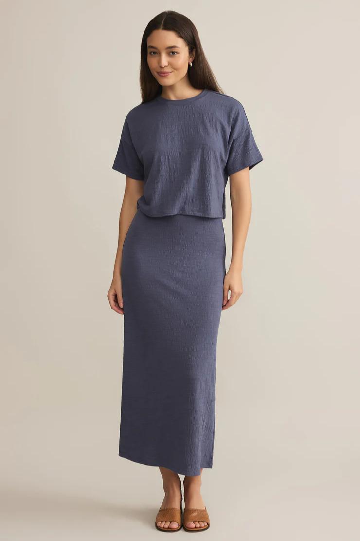 Delavine Textured Midi Skirt Product Image