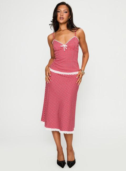 Love In London Set Red Check Product Image