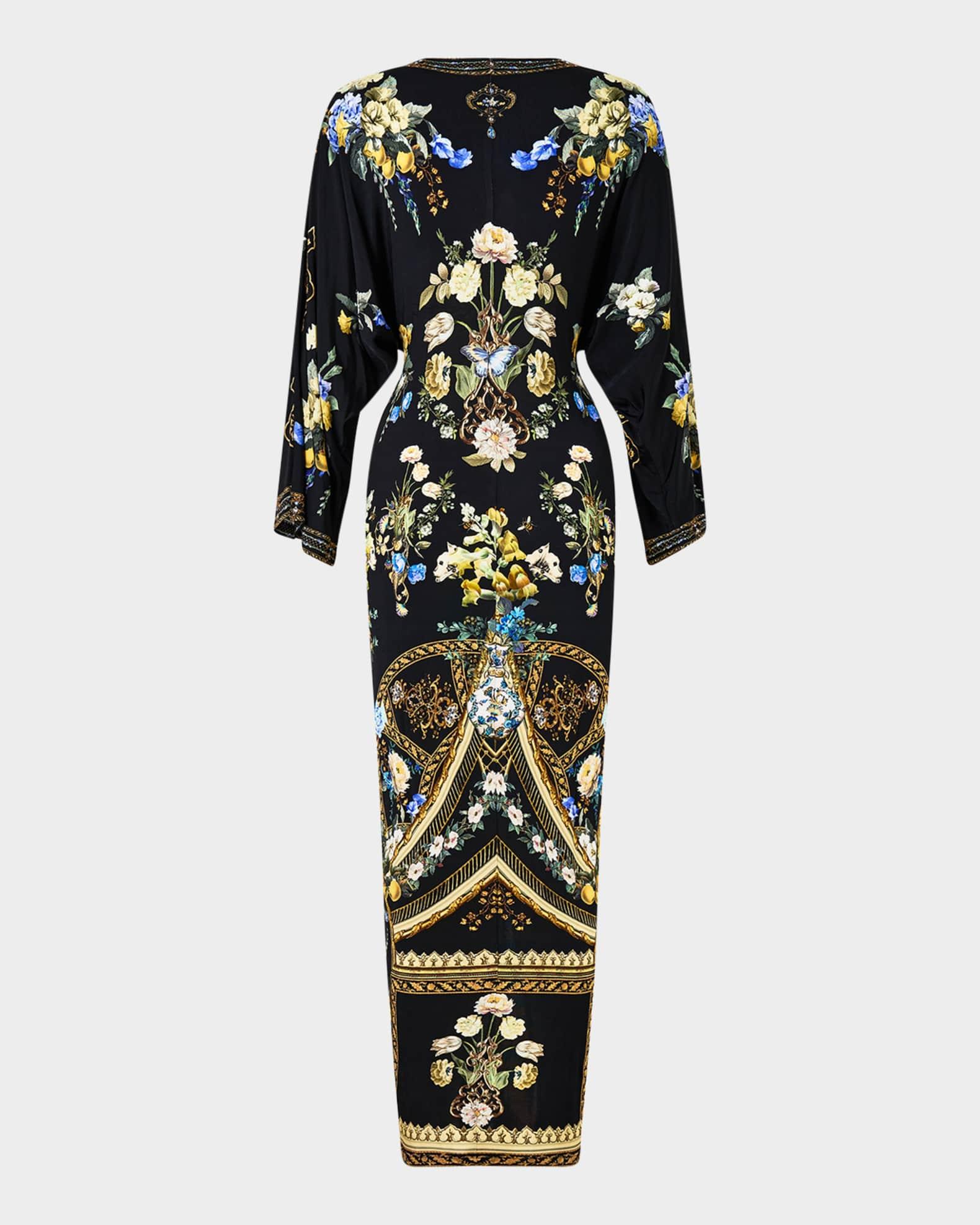 Ottoman Elegance Long Split Front Twist Dress Product Image