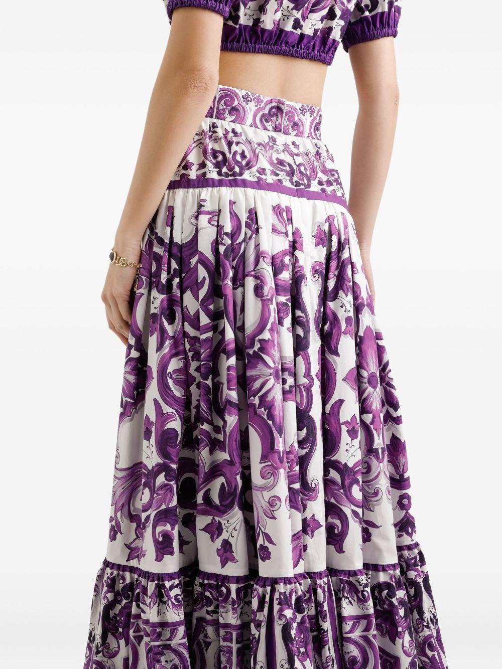 Majolica-print maxi skirt Product Image