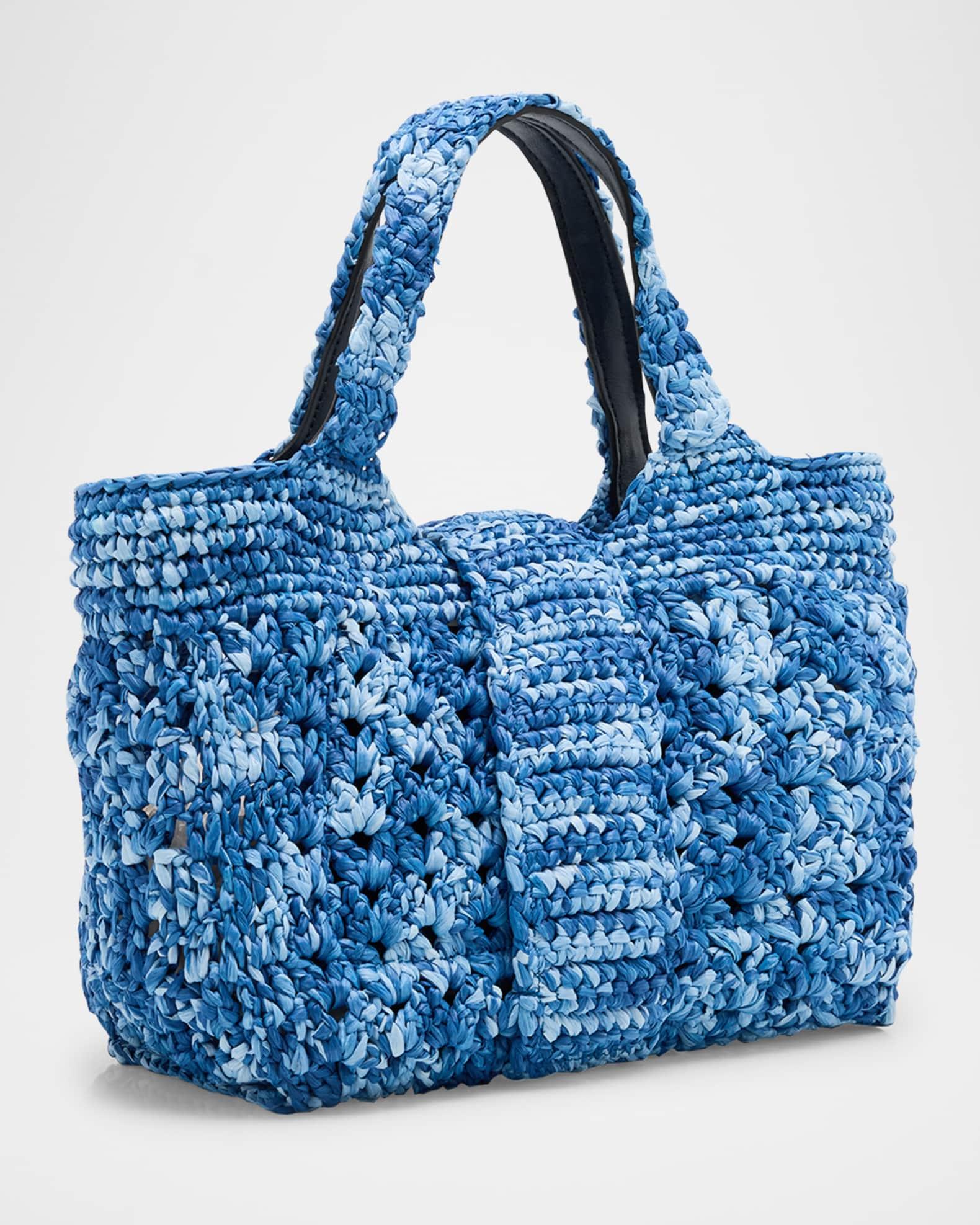 Grand Viv Choc Crochet Raffia Top-Handle Bag Product Image