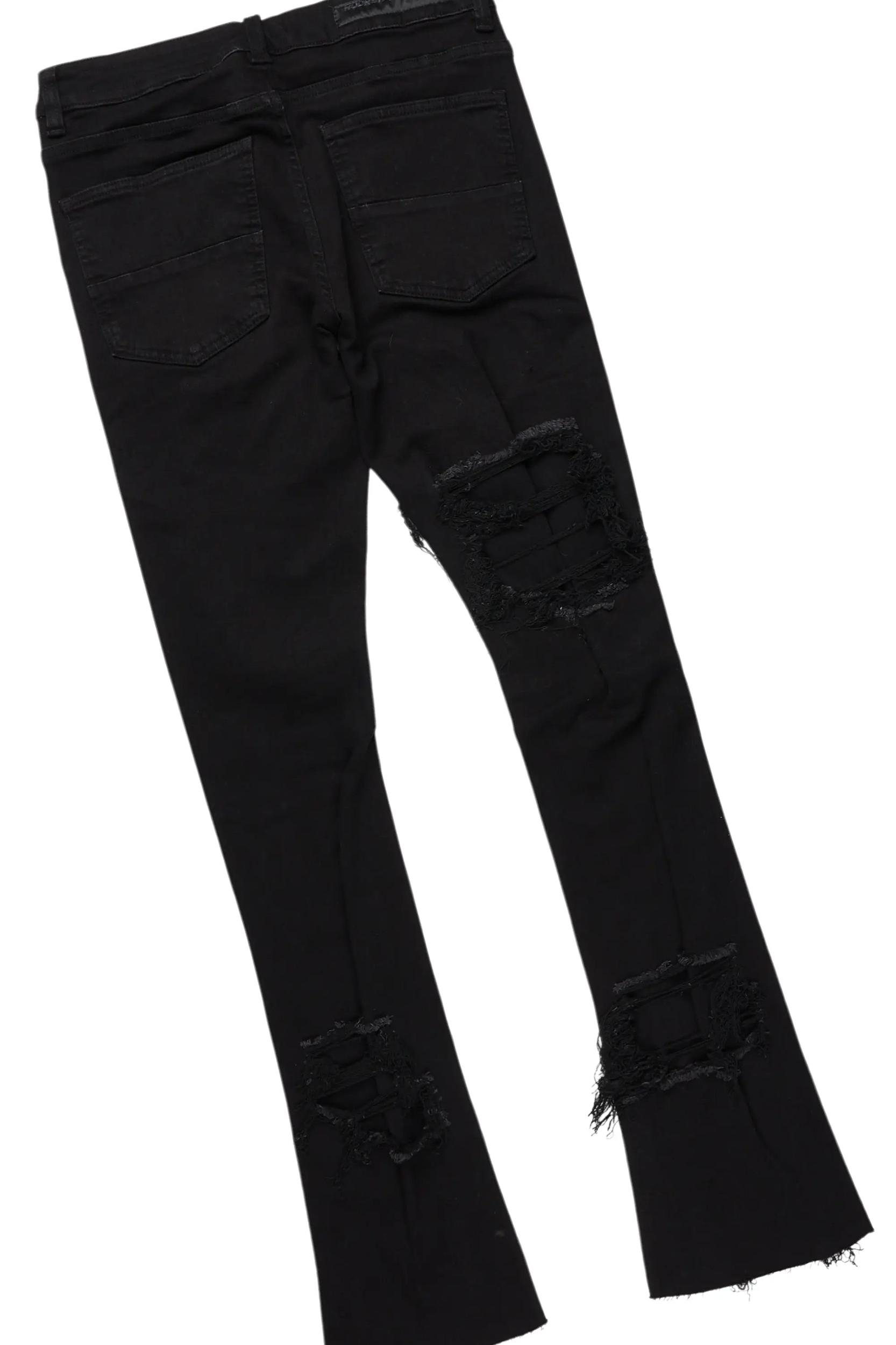 Amos Black Hoodie/Stacked Jean Bundle Male Product Image