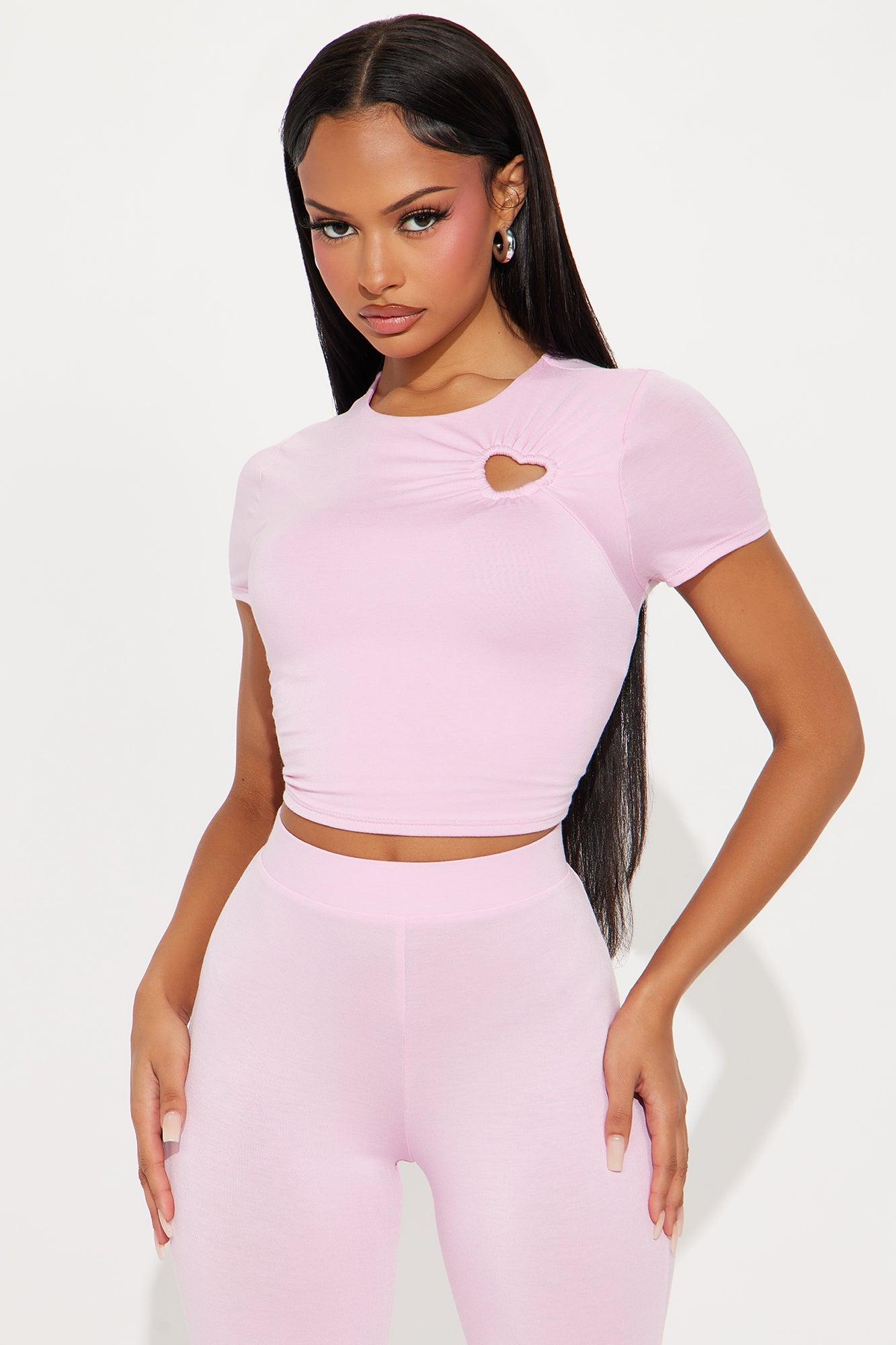 Heart Feelings Pant Set - Pink Female Product Image