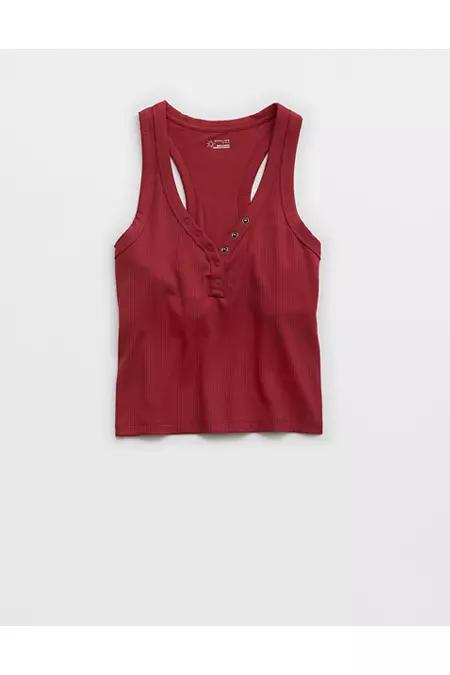 OFFLINE By Aerie Thumbs Up Heavyweight Henley Tank Top Womens Product Image