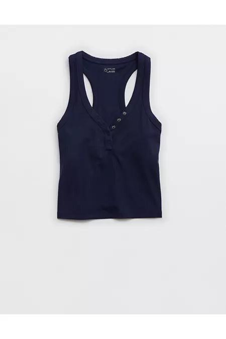 OFFLINE By Aerie Thumbs Up Heavyweight Henley Tank Top Womens Product Image