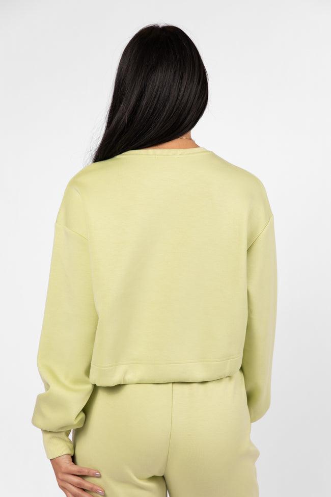 Only One Lime Drawstring Hem Pullover FINAL SALE Product Image