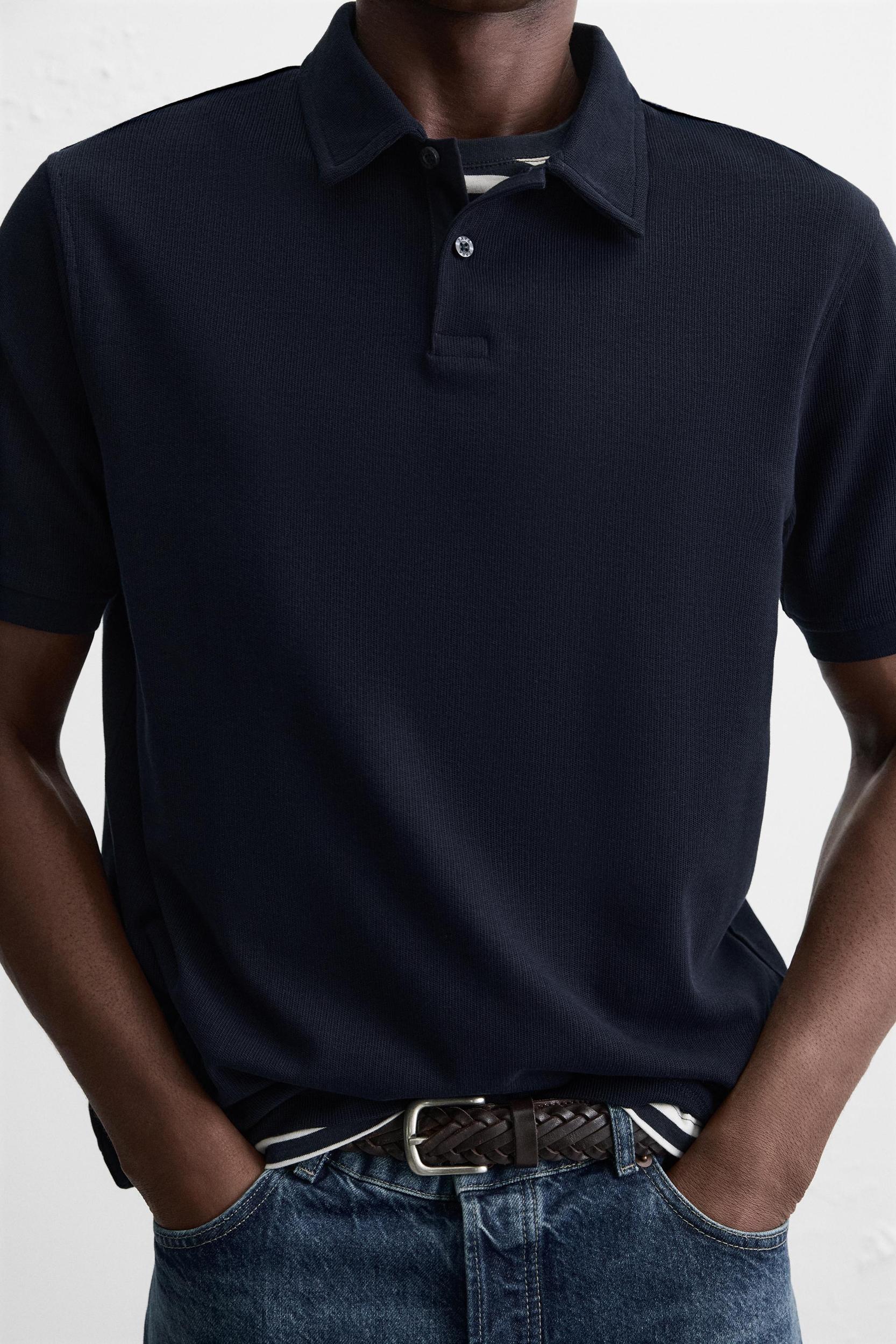 BASIC TEXTURED POLO SHIRT Product Image