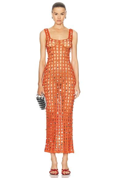 Square Neck Crochet Dress Product Image