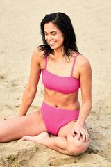 Eva Smocked Bikini Top - Bluewave Female Product Image