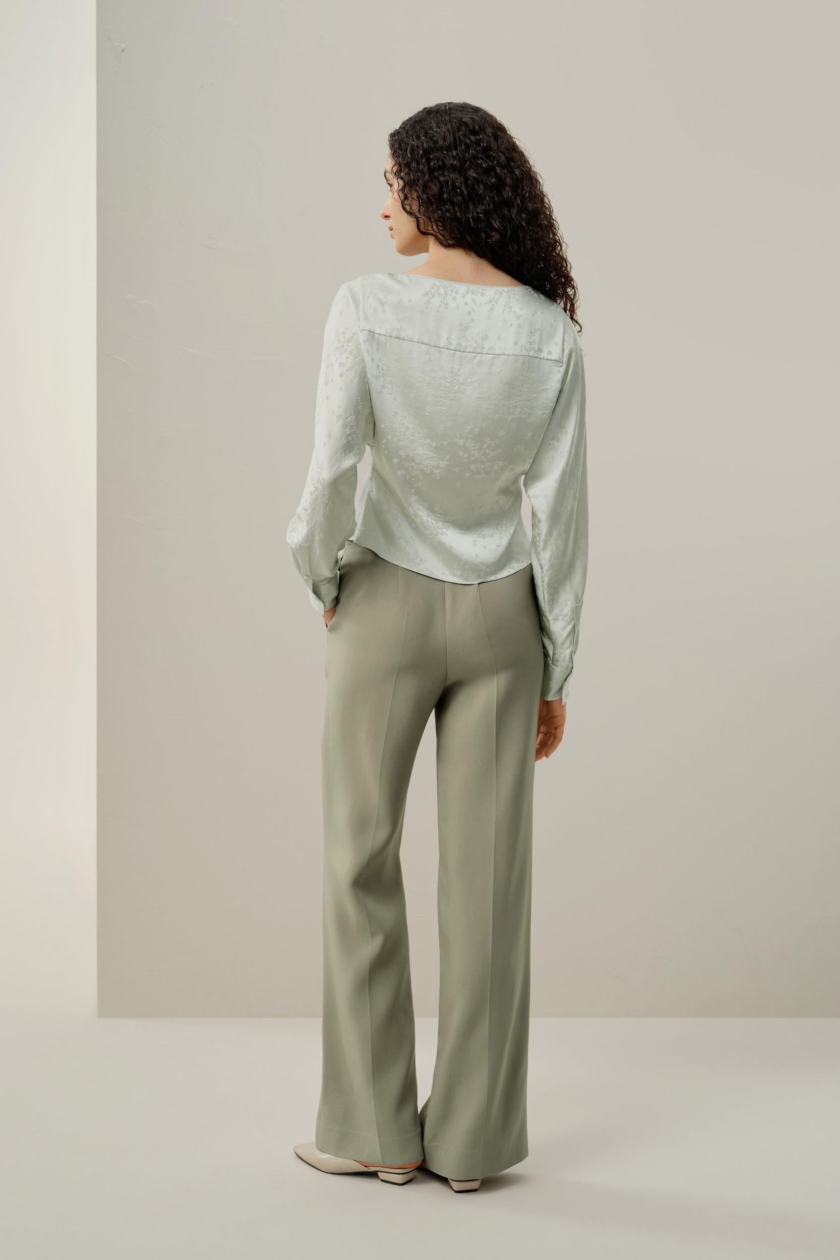YING jacquard silk blouse Product Image