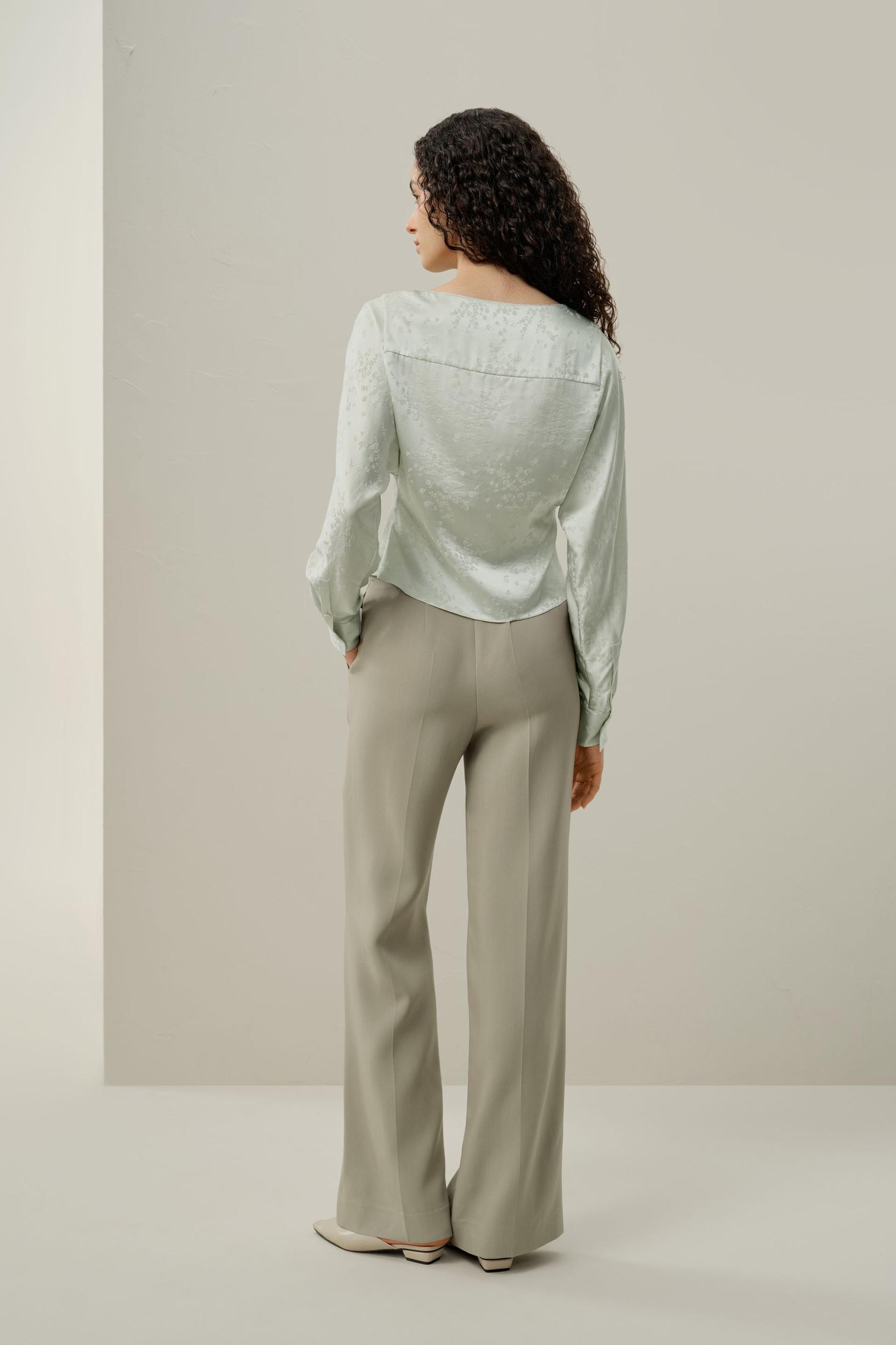 YING jacquard silk blouse Product Image
