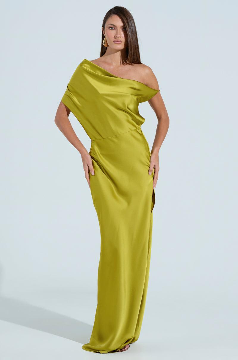 ISLA SATIN MAXI DRESS Product Image