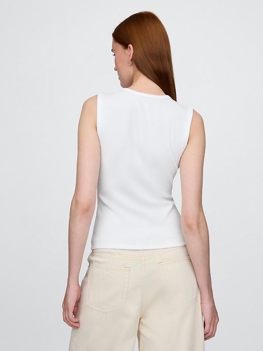 Modern Rib Cardigan Vest Product Image