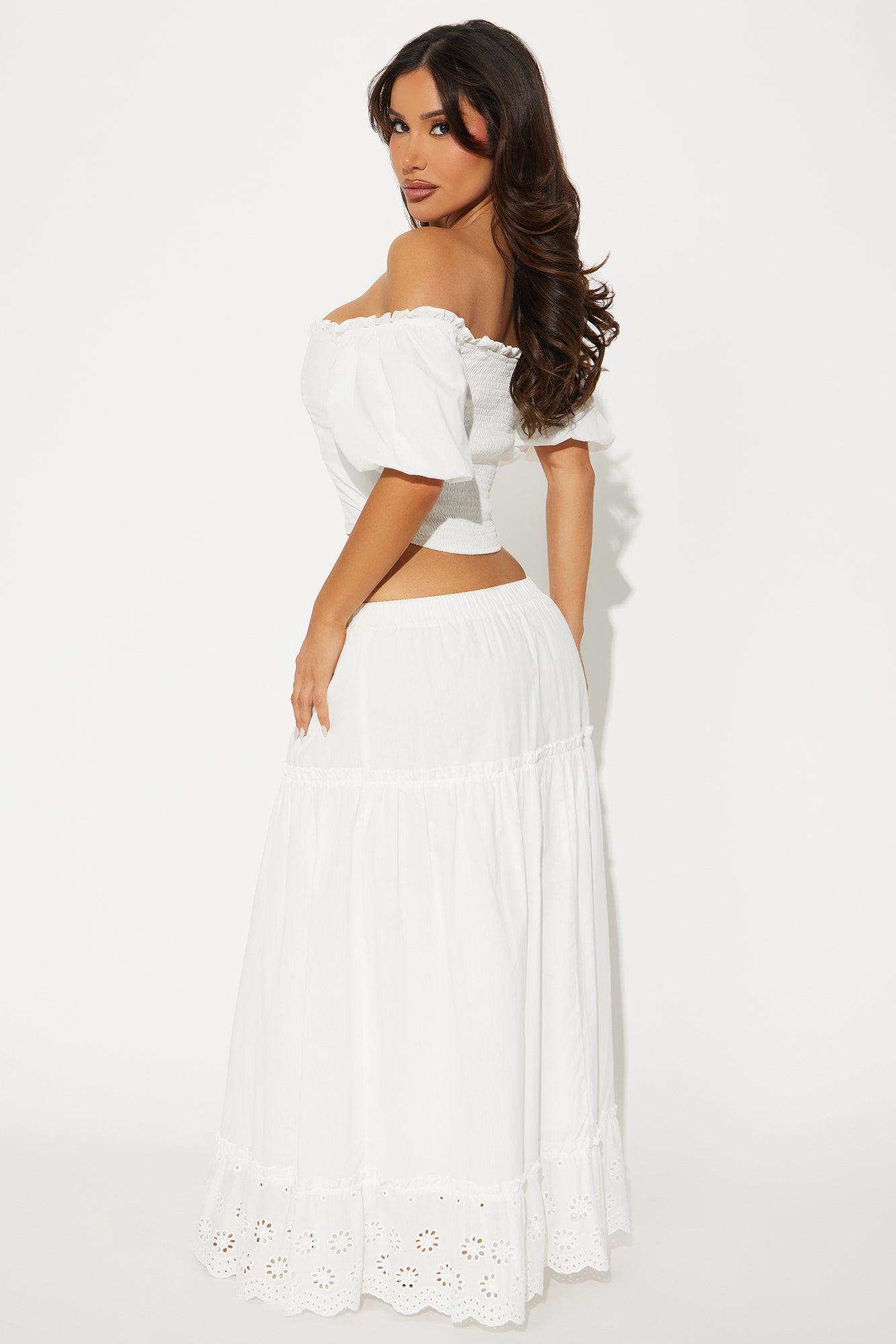 Melissa Maxi Skirt Set - White Product Image