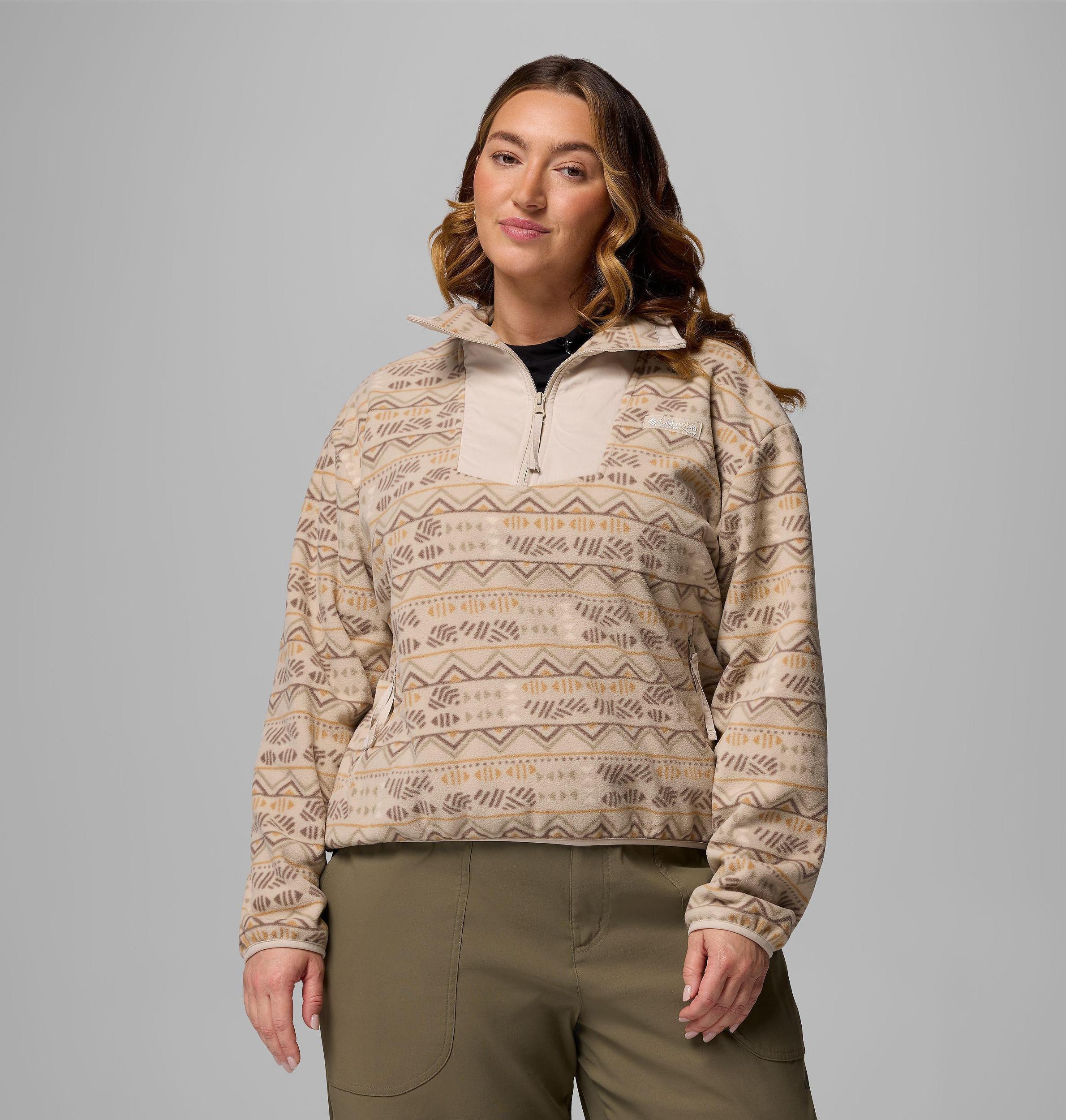 Columbia Women's Sequoia Grove Printed Half Zip Jacket - Plus Size- Product Image