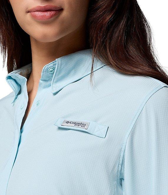 Columbia Womens Tamiami II Long Sleeve Woven Point Collar Roll-Tab Sleeves Button Front Shirt Product Image