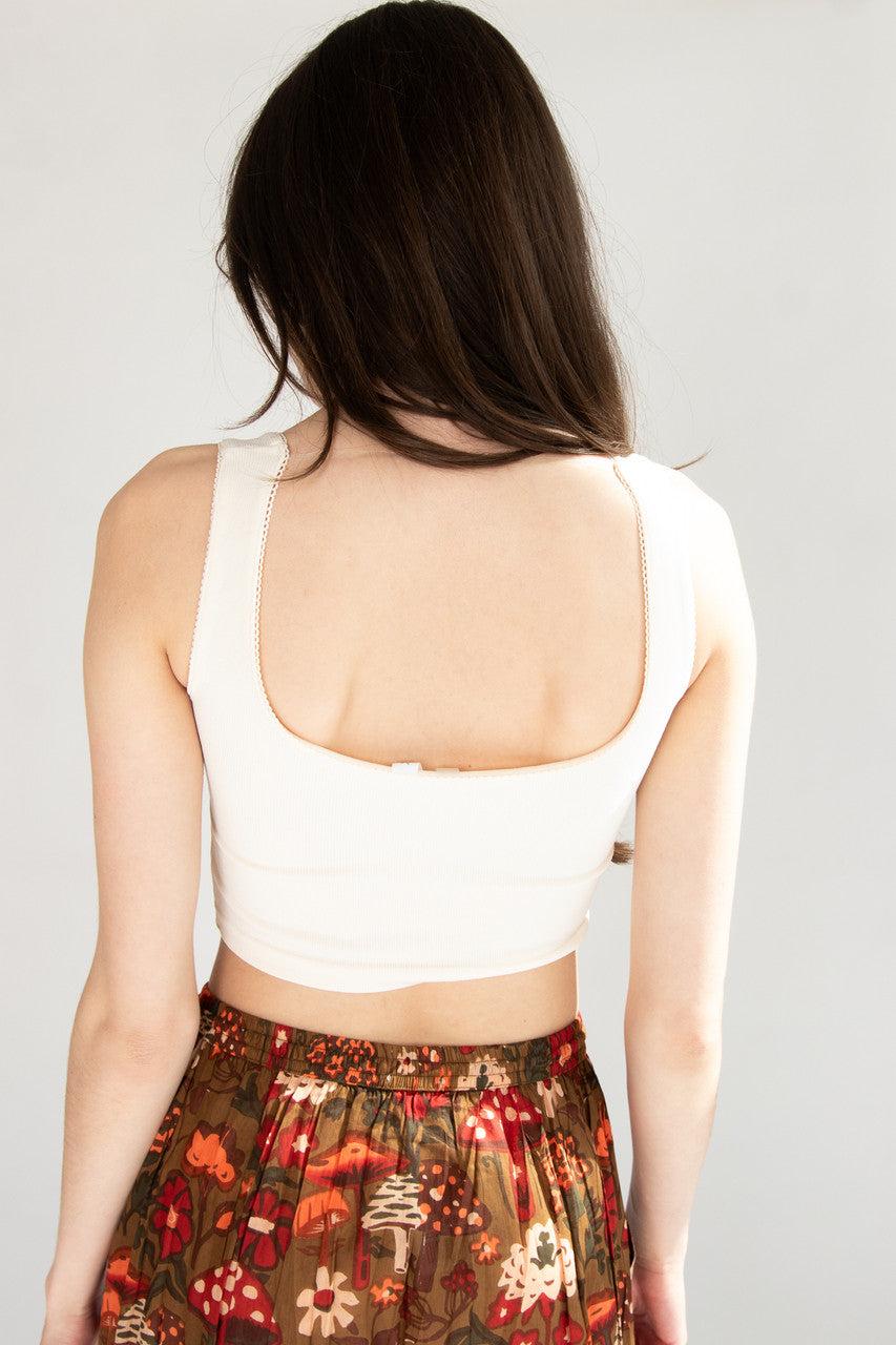 Ruched Bow Crop Tank Product Image