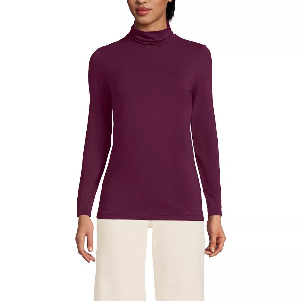 Women's Lands' End Lightweight Fitted Turtleneck,  Product Image