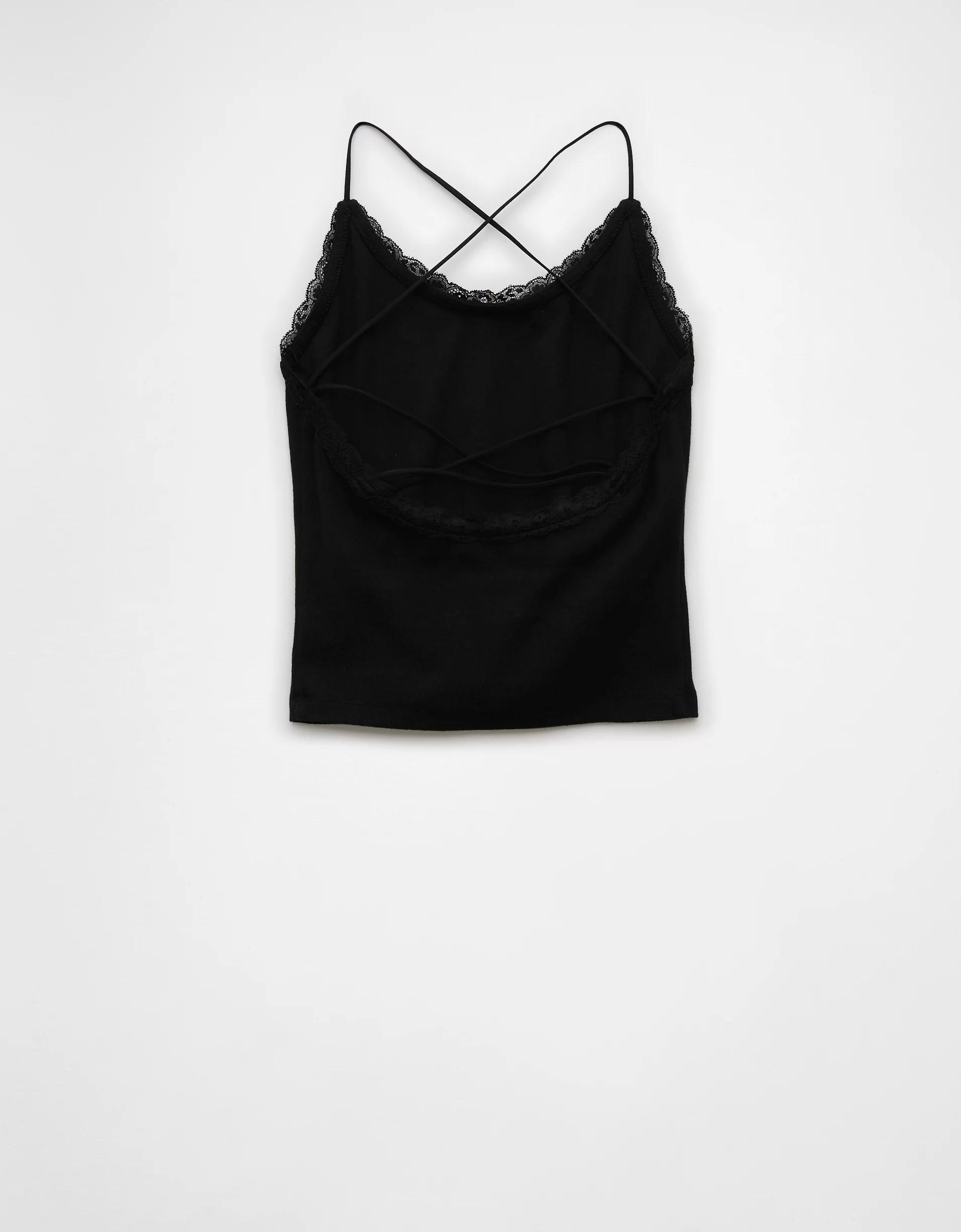 AE Strappy Go Lucky Cropped Lace Tank Top Product Image